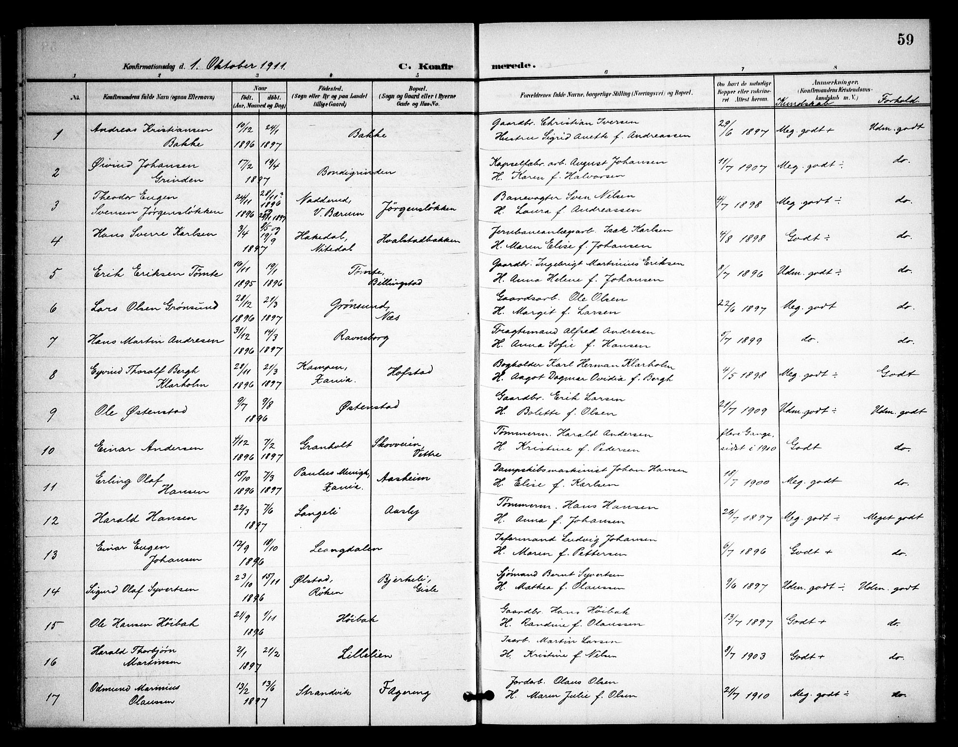 Asker prestekontor Kirkebøker, SAO/A-10256a/F/Fa/L0016: Parish register (official) no. I 16, 1900-1917, p. 59
