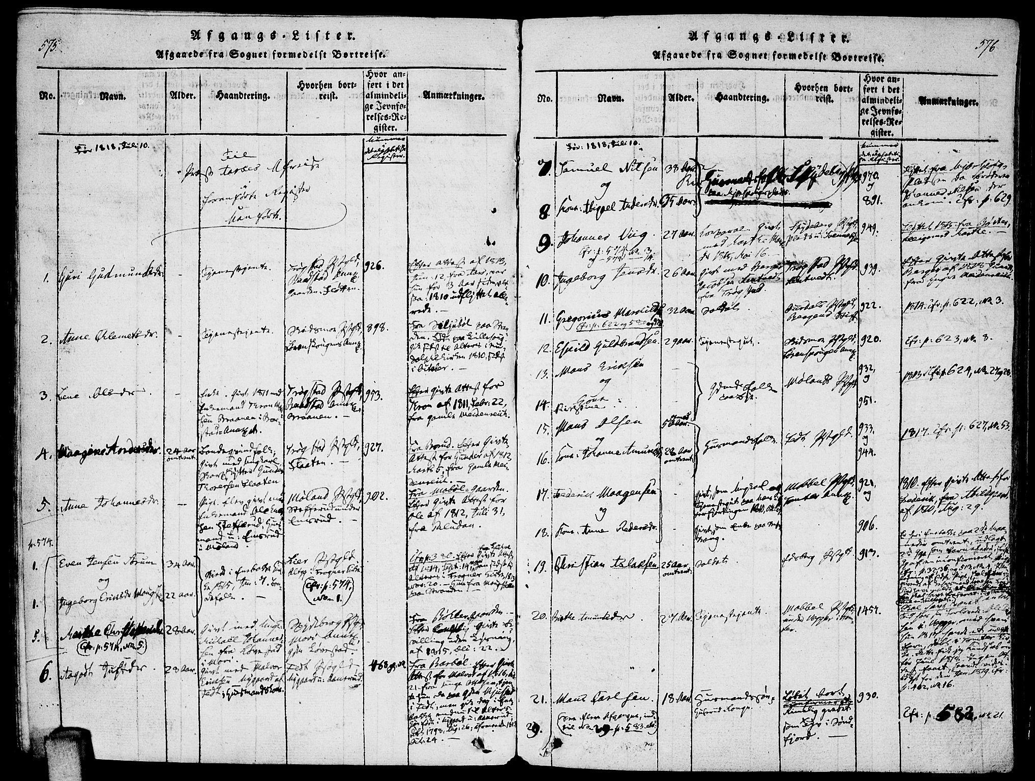 Enebakk prestekontor Kirkebøker, SAO/A-10171c/F/Fa/L0005: Parish register (official) no. I 5, 1790-1825, p. 575-576