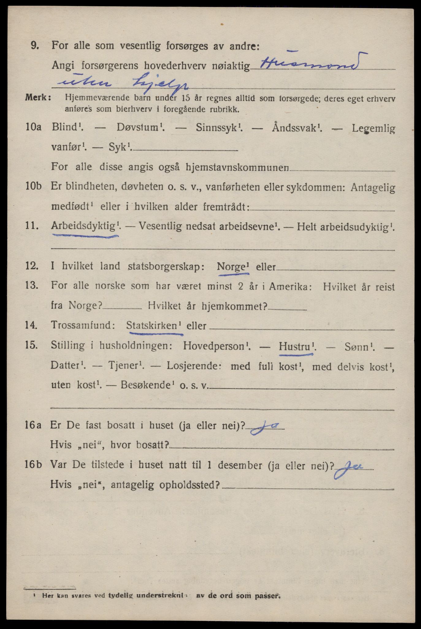 SAST, 1920 census for Suldal, 1920, p. 1331