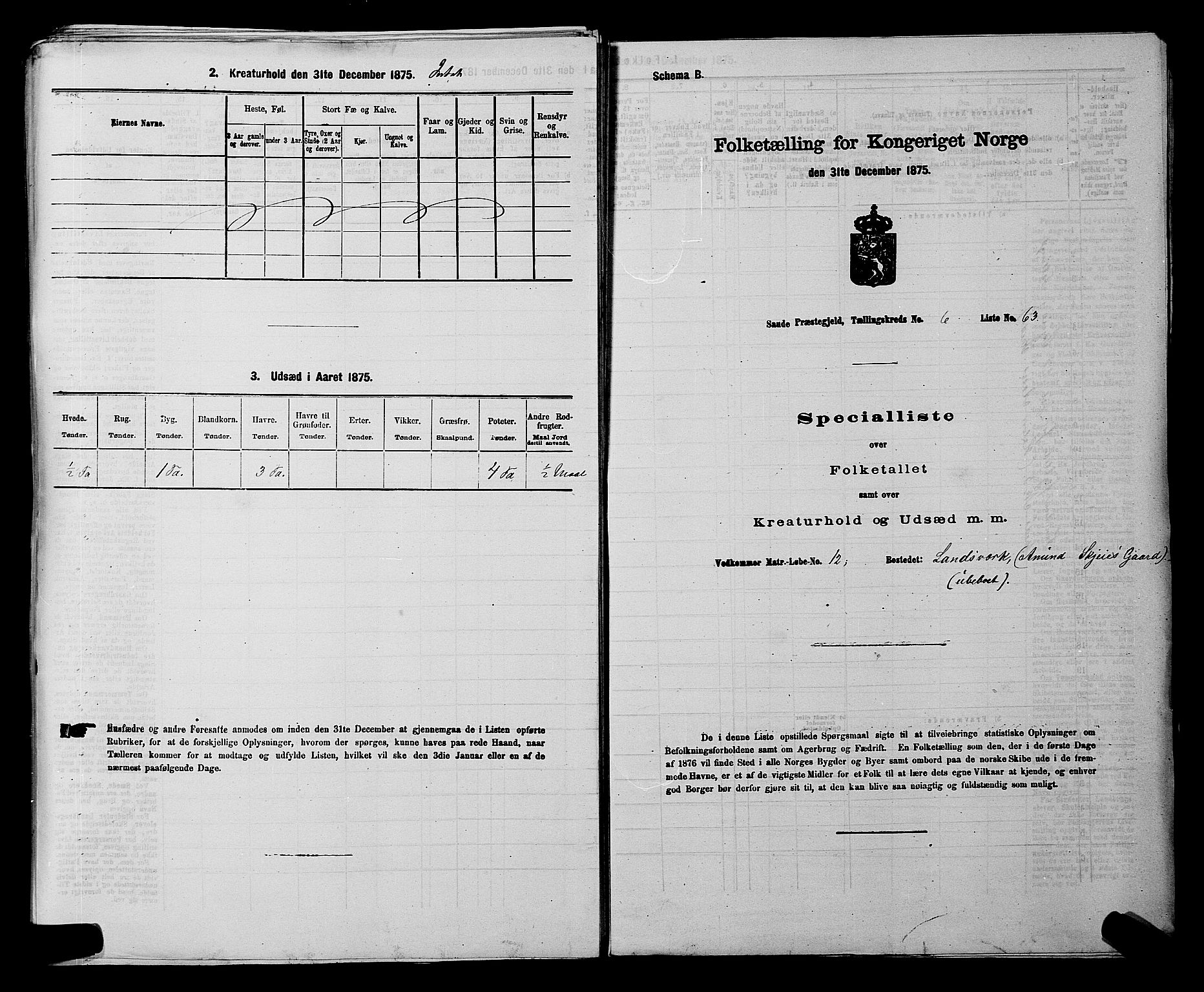 SAKO, 1875 census for 0822P Sauherad, 1875, p. 813