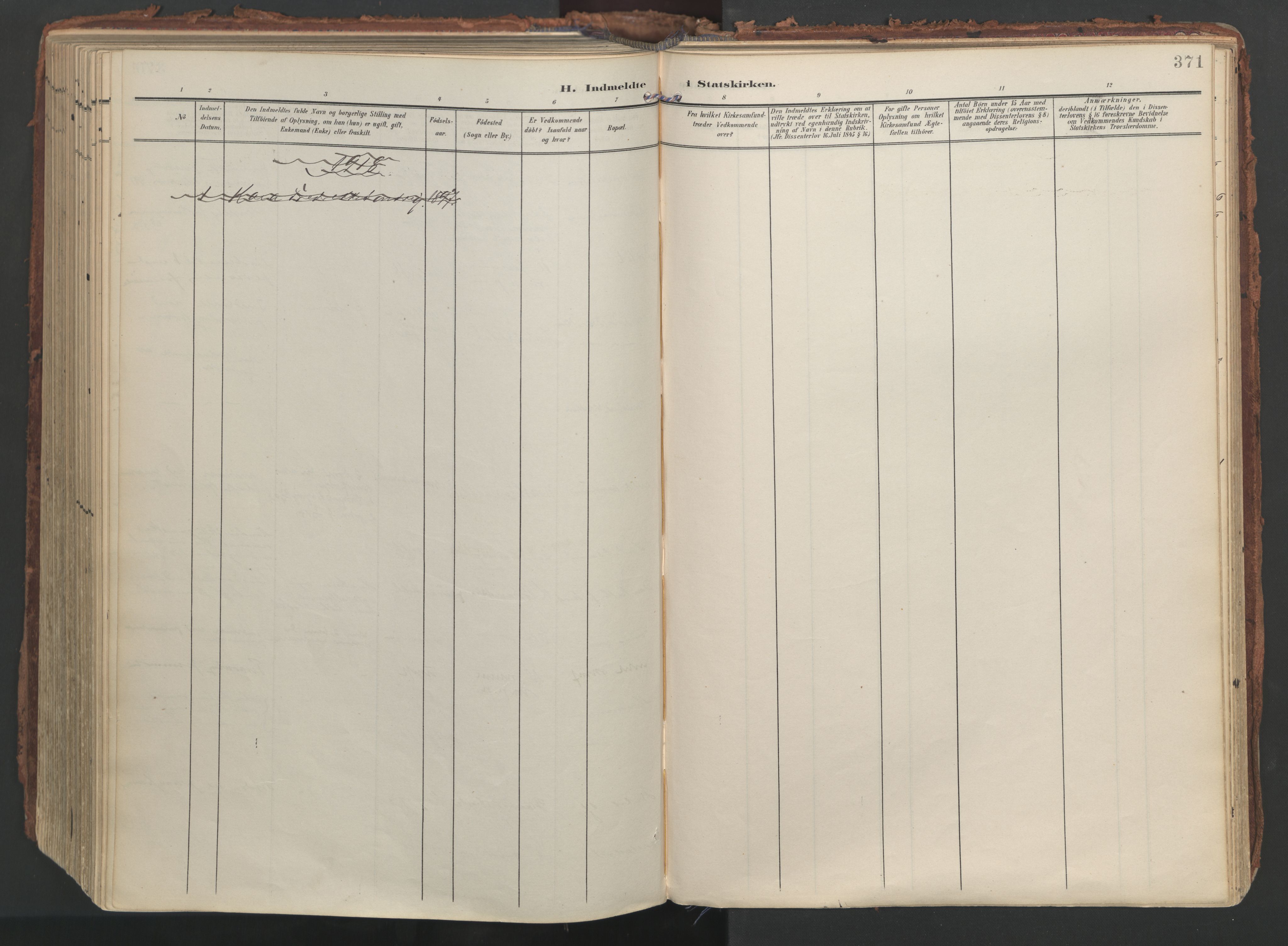 Ministerialprotokoller, klokkerbøker og fødselsregistre - Møre og Romsdal, AV/SAT-A-1454/529/L0459: Parish register (official) no. 529A09, 1904-1917, p. 371