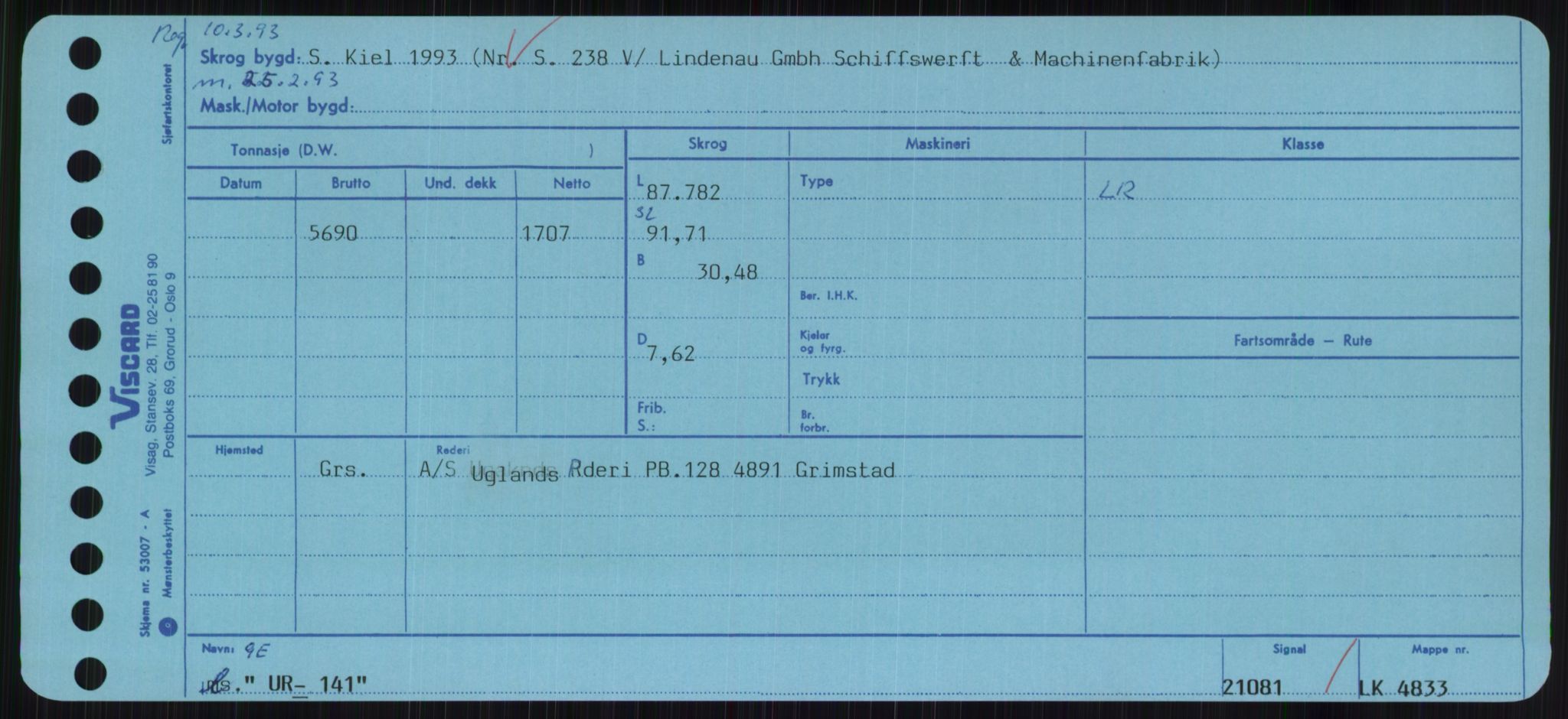 Sjøfartsdirektoratet med forløpere, Skipsmålingen, AV/RA-S-1627/H/Hc/L0001: Lektere, A-Y, p. 615