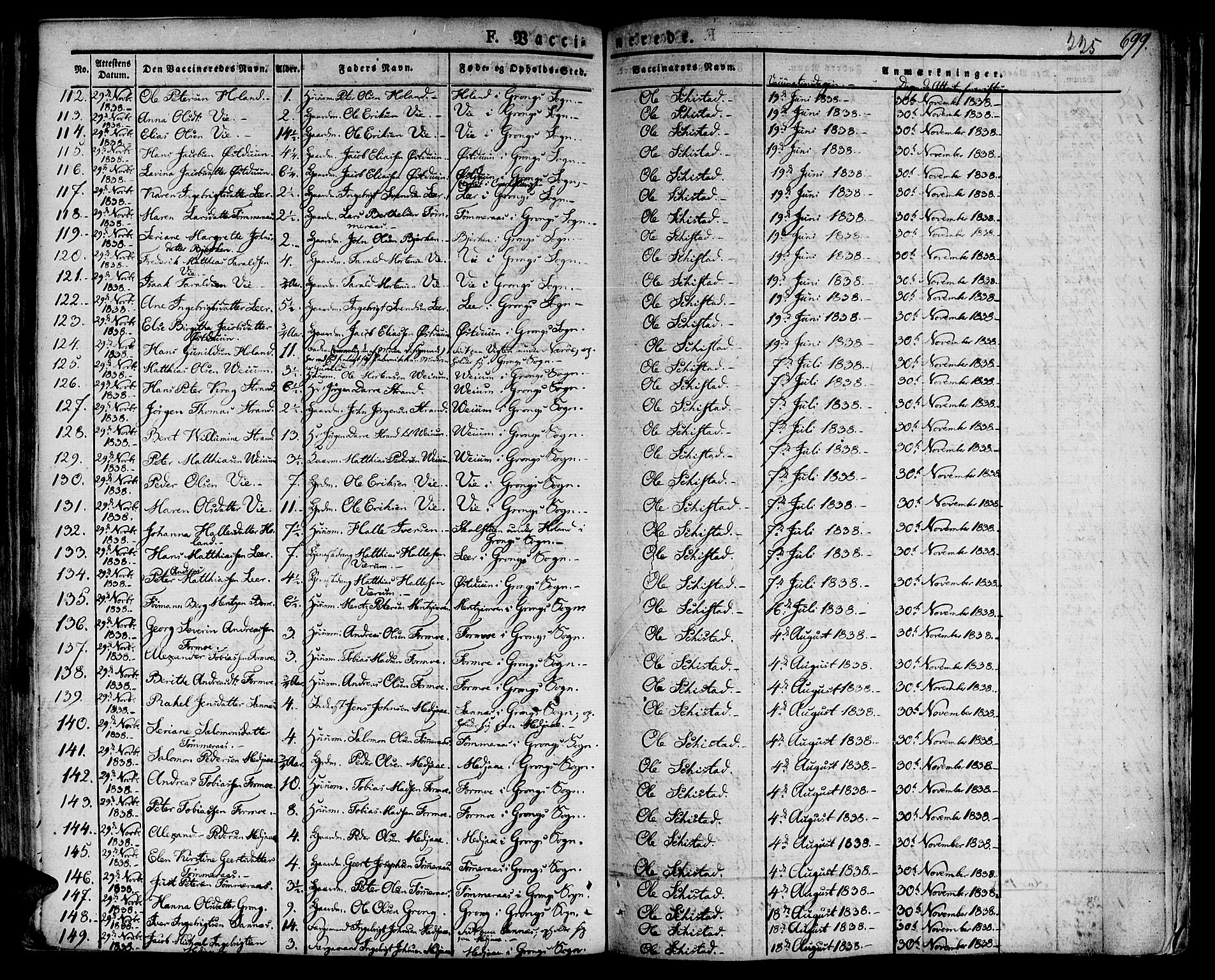 Ministerialprotokoller, klokkerbøker og fødselsregistre - Nord-Trøndelag, SAT/A-1458/758/L0510: Parish register (official) no. 758A01 /1, 1821-1841, p. 225
