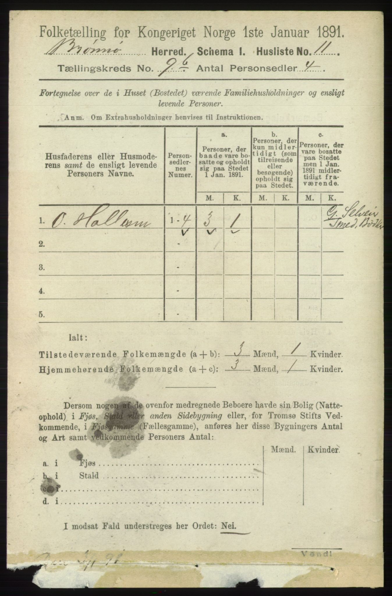 RA, 1891 census for 1814 Brønnøy, 1891, p. 5476