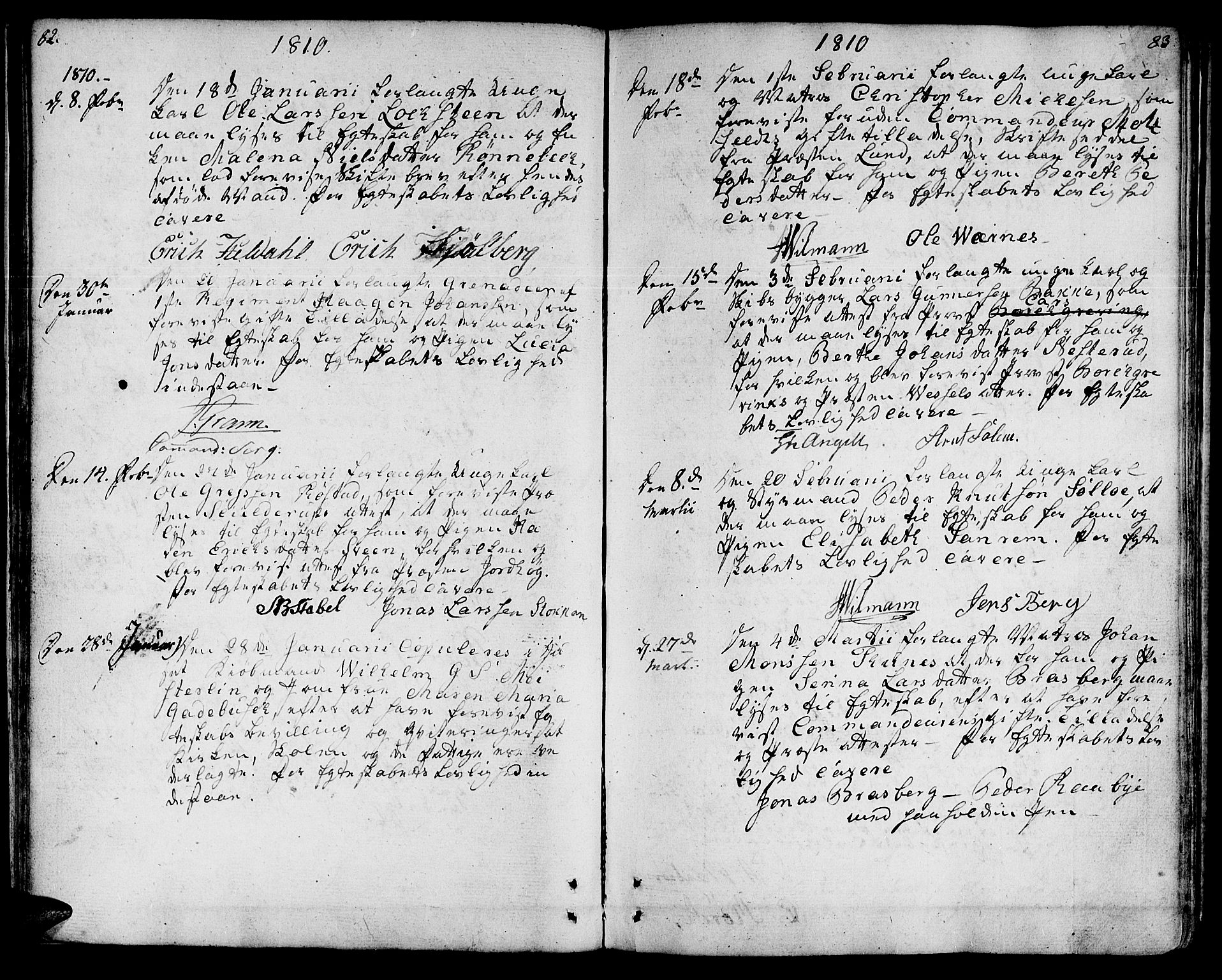 Ministerialprotokoller, klokkerbøker og fødselsregistre - Sør-Trøndelag, SAT/A-1456/601/L0042: Parish register (official) no. 601A10, 1802-1830, p. 82-83