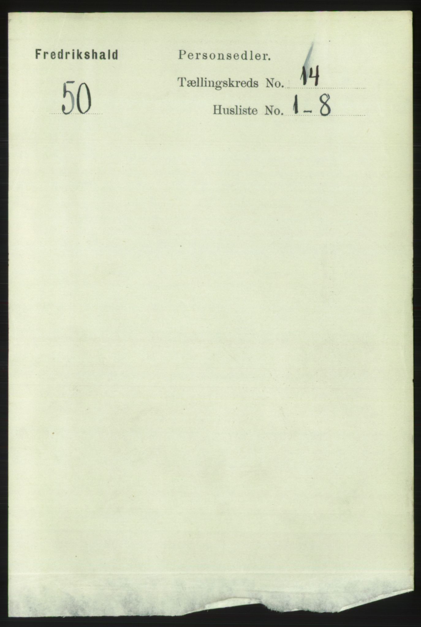 RA, 1891 census for 0101 Fredrikshald, 1891, p. 9018