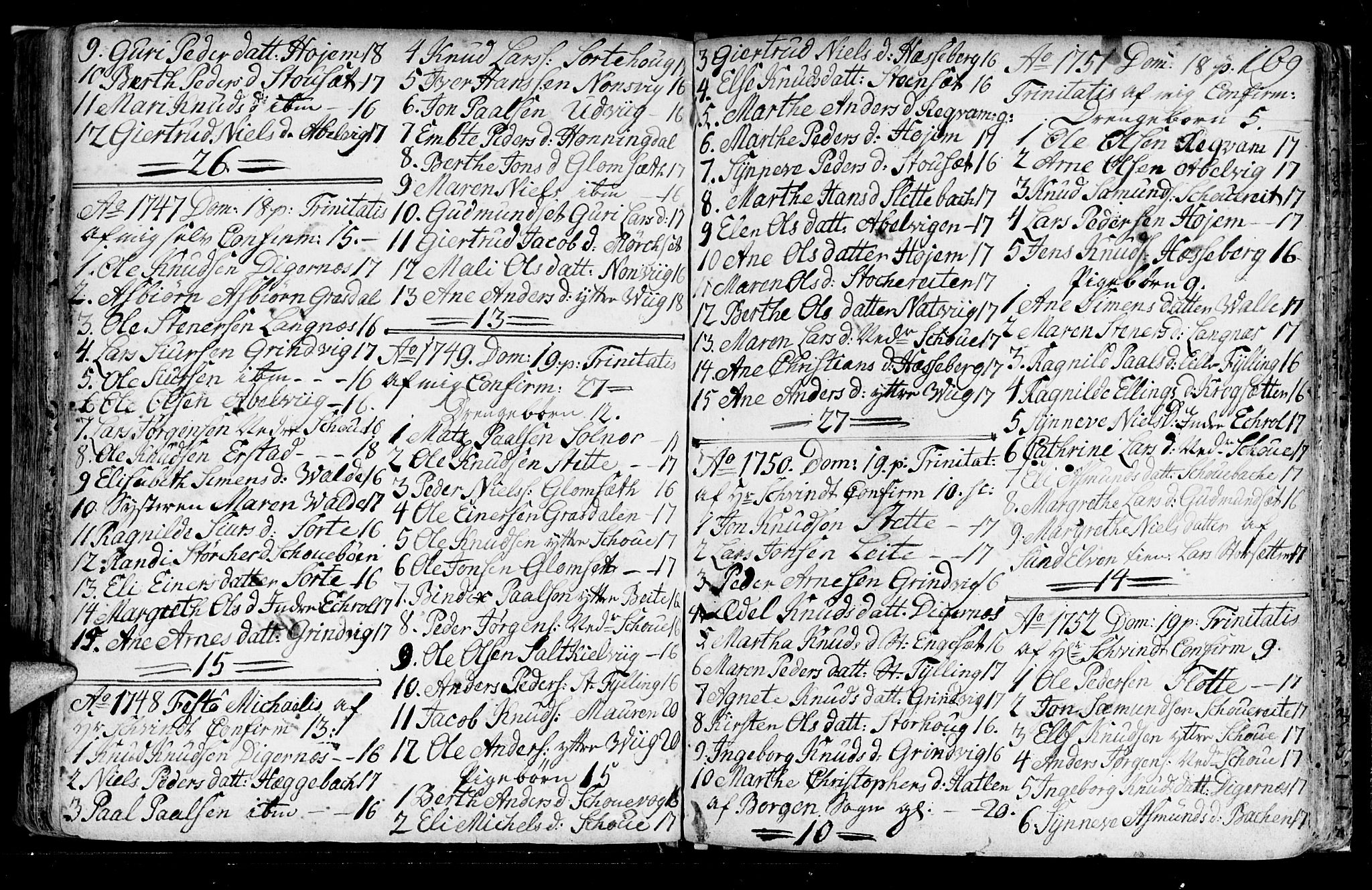 Ministerialprotokoller, klokkerbøker og fødselsregistre - Møre og Romsdal, AV/SAT-A-1454/524/L0349: Parish register (official) no. 524A01, 1698-1779, p. 169