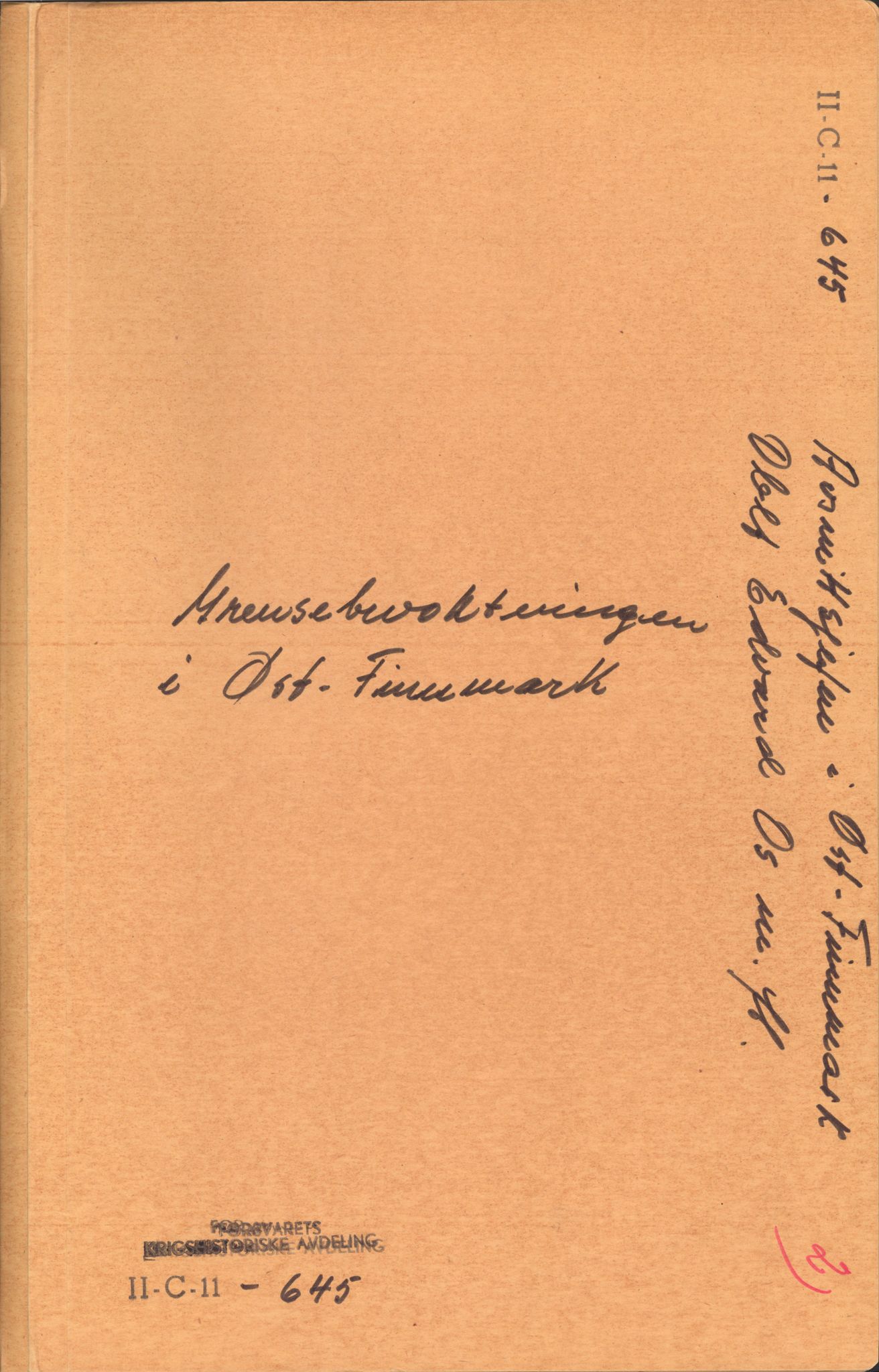 Forsvaret, Forsvarets krigshistoriske avdeling, RA/RAFA-2017/Y/Yb/L0151: II-C-11-645  -  6. Divisjon: avsnittsjefen i Øst-Finnmark, 1940, p. 193