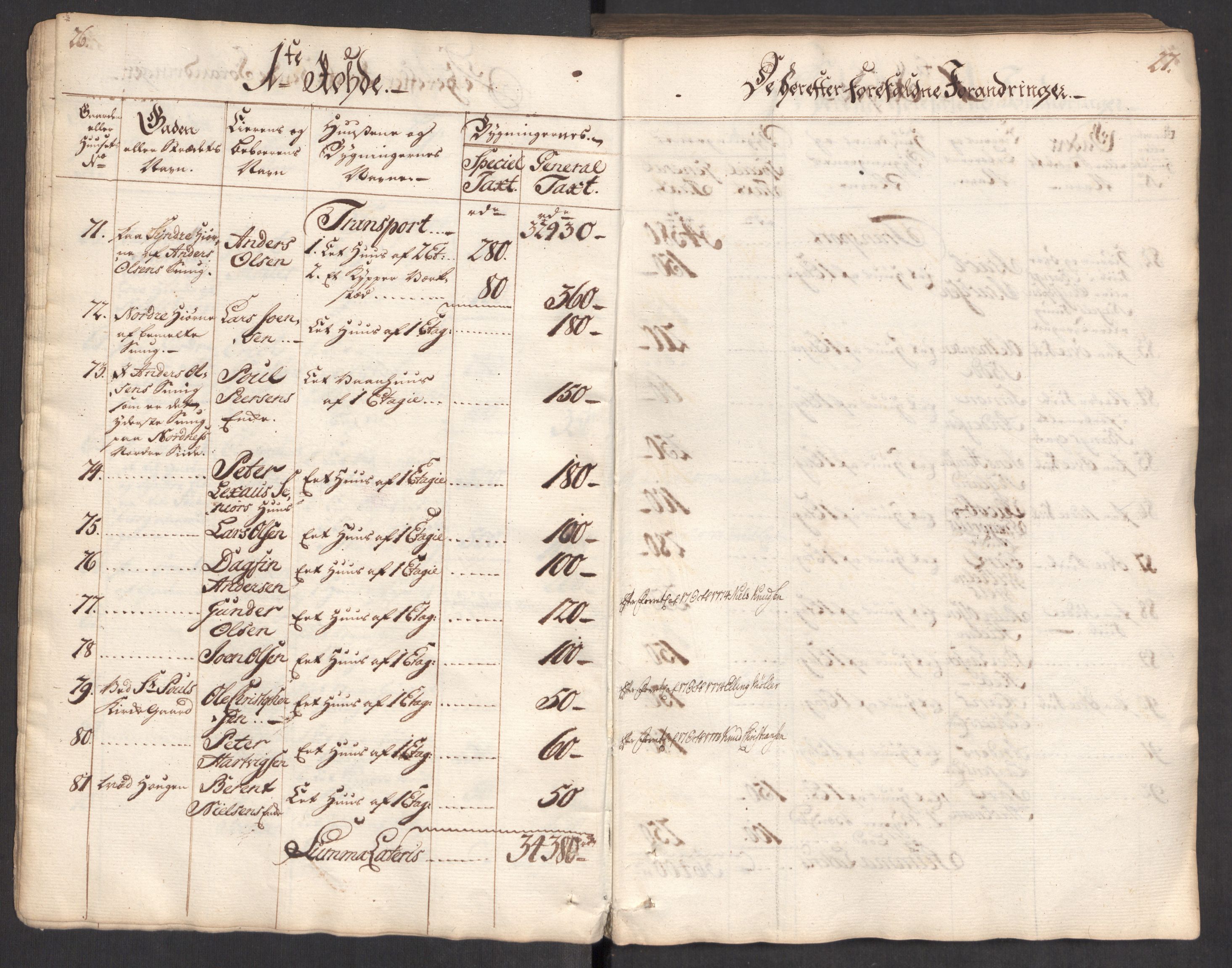 Kommersekollegiet, Brannforsikringskontoret 1767-1814, AV/RA-EA-5458/F/Fa/L0004/0002: Bergen / Branntakstprotokoll, 1767, p. 26-27