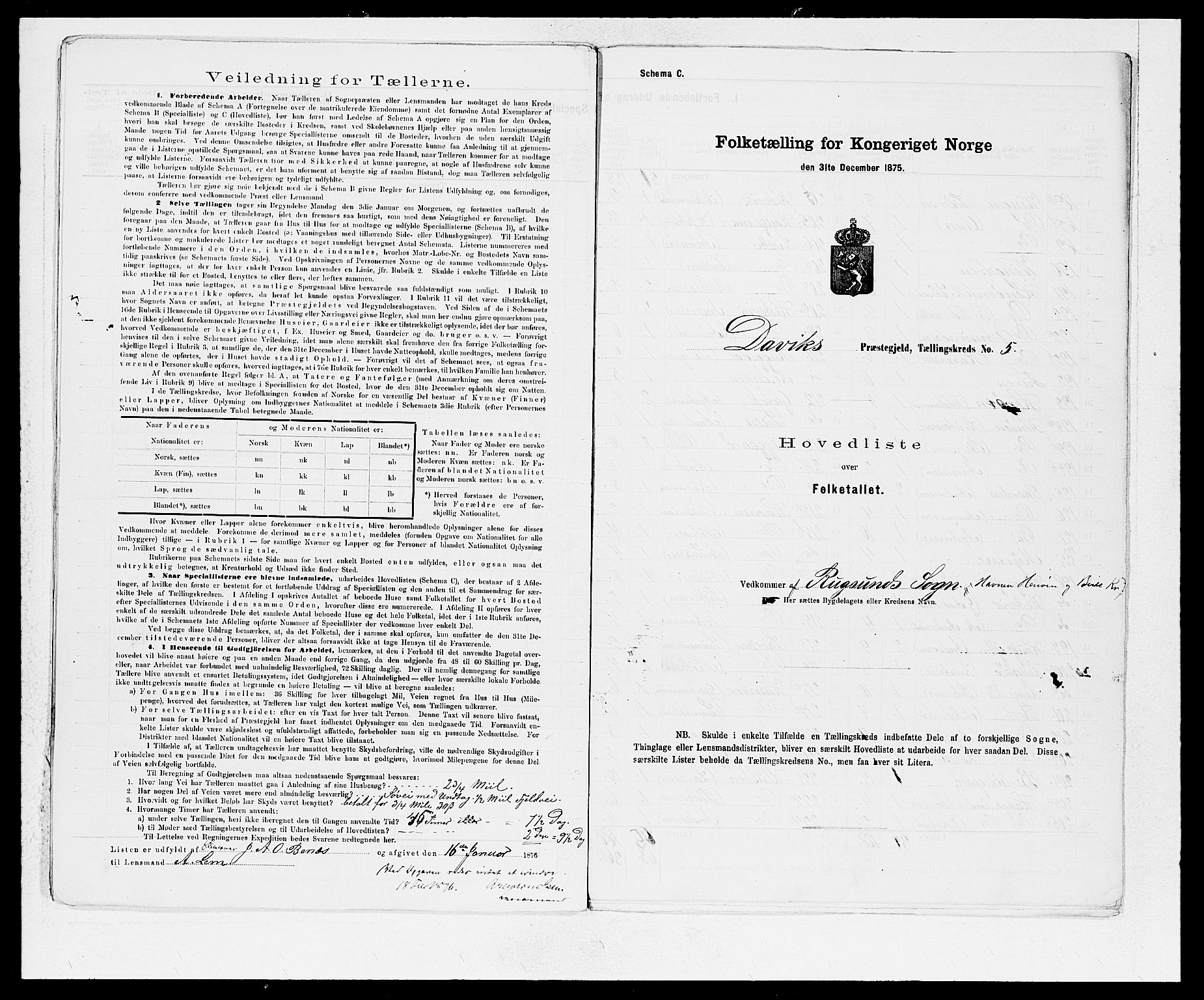 SAB, 1875 Census for 1442P Davik, 1875, p. 14