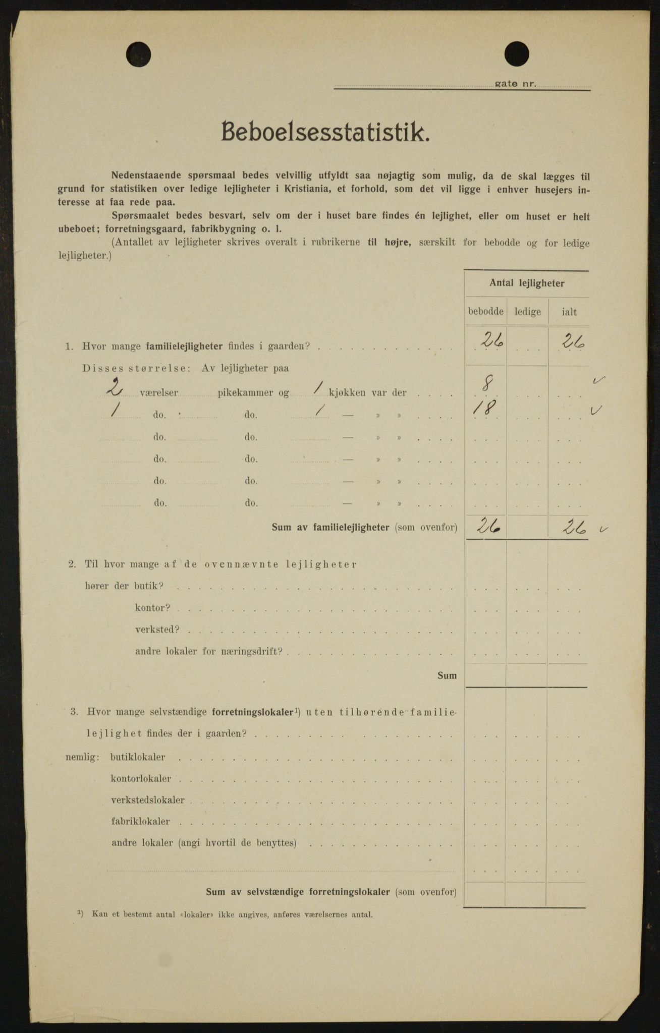 OBA, Municipal Census 1909 for Kristiania, 1909, p. 25919