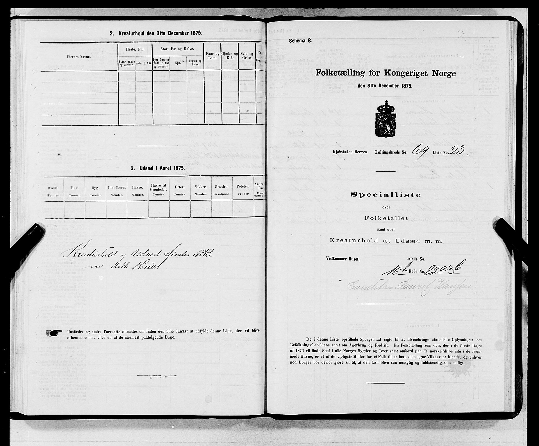 SAB, 1875 census for 1301 Bergen, 1875, p. 3701