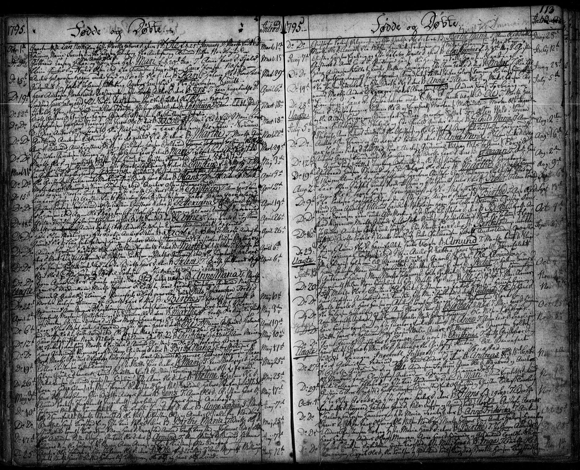 Aurskog prestekontor Kirkebøker, SAO/A-10304a/F/Fa/L0003: Parish register (official) no. I 3, 1767-1807, p. 113