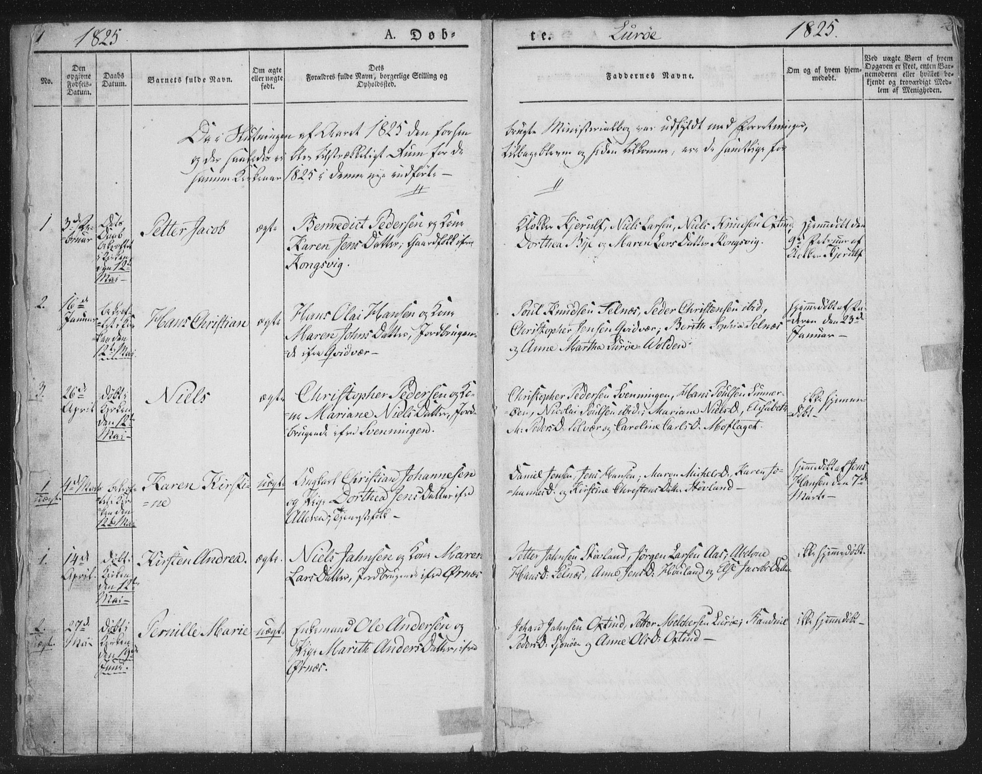 Ministerialprotokoller, klokkerbøker og fødselsregistre - Nordland, AV/SAT-A-1459/839/L0565: Parish register (official) no. 839A02, 1825-1862, p. 1