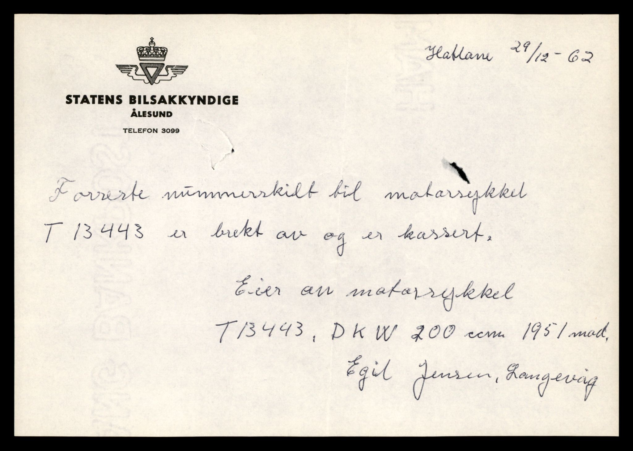 Møre og Romsdal vegkontor - Ålesund trafikkstasjon, AV/SAT-A-4099/F/Fe/L0039: Registreringskort for kjøretøy T 13361 - T 13530, 1927-1998, p. 1395