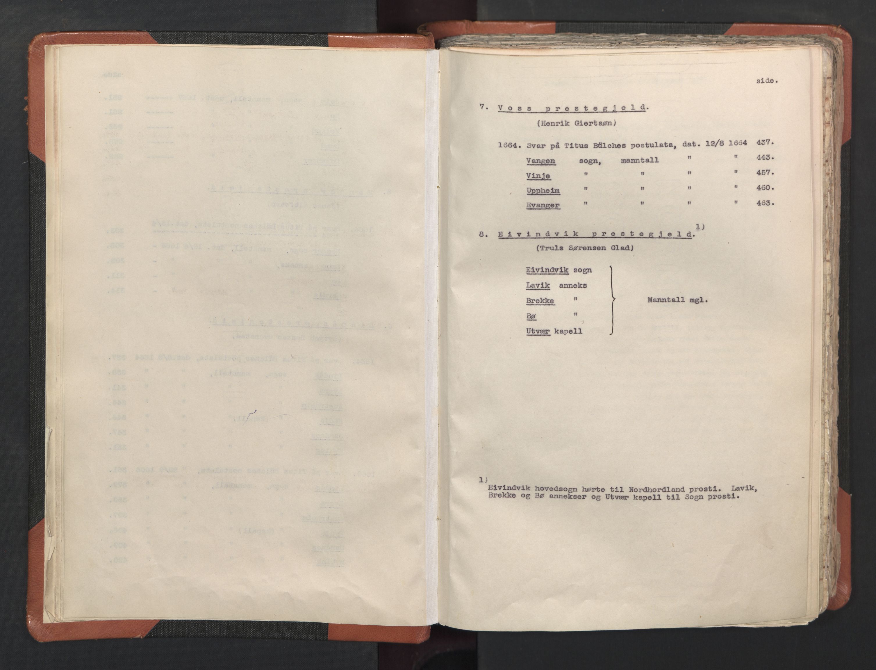 RA, Vicar's Census 1664-1666, no. 22: Nordhordland deanery, 1664-1666