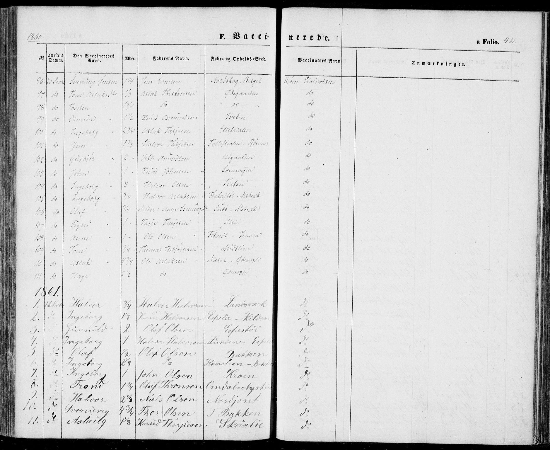 Vinje kirkebøker, AV/SAKO-A-312/F/Fa/L0004: Parish register (official) no. I 4, 1843-1869, p. 431