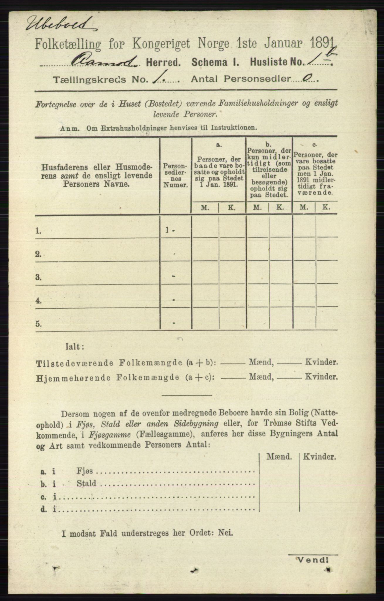 RA, 1891 census for 0429 Åmot, 1891, p. 29