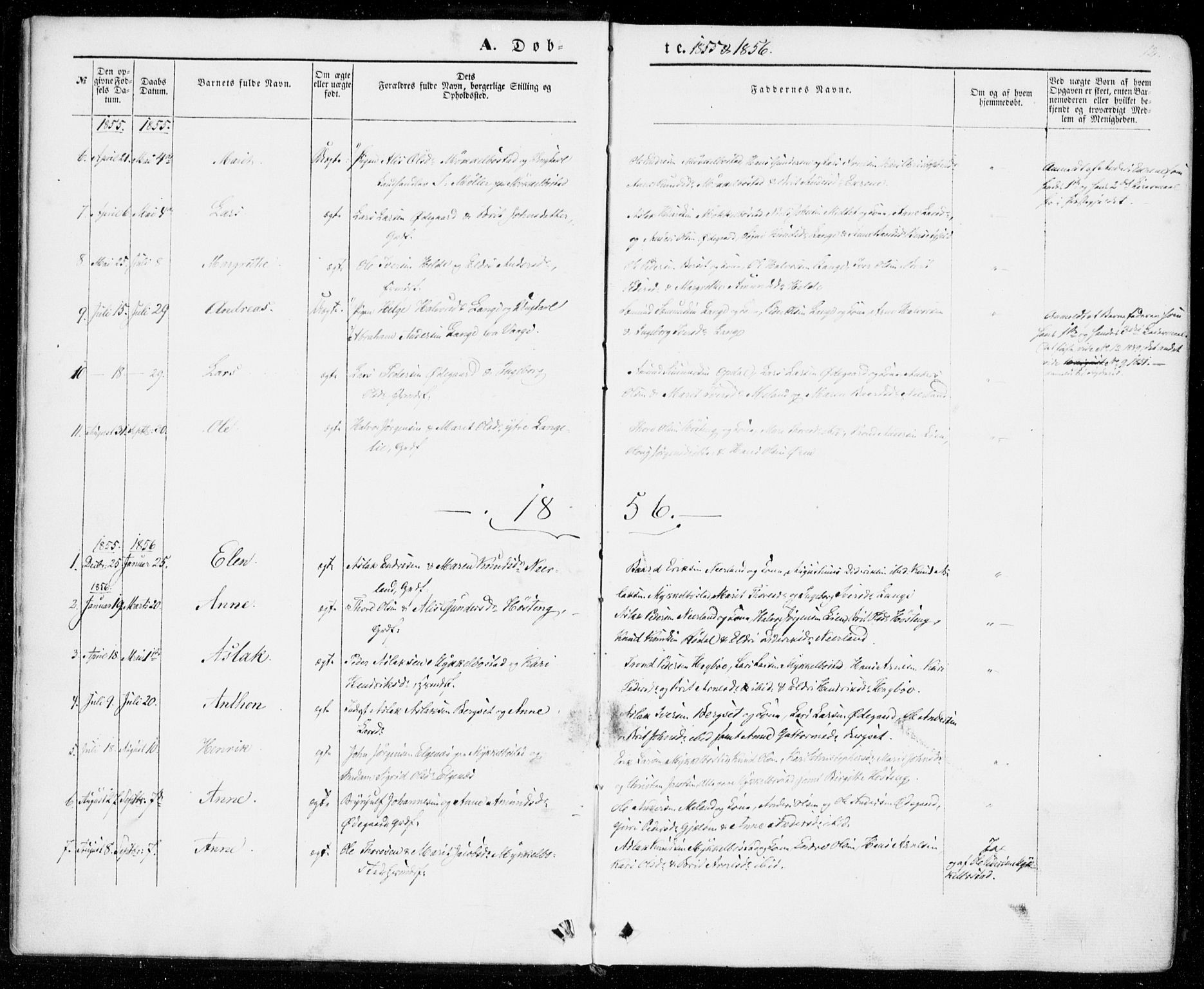 Ministerialprotokoller, klokkerbøker og fødselsregistre - Møre og Romsdal, AV/SAT-A-1454/554/L0643: Parish register (official) no. 554A01, 1846-1879, p. 12