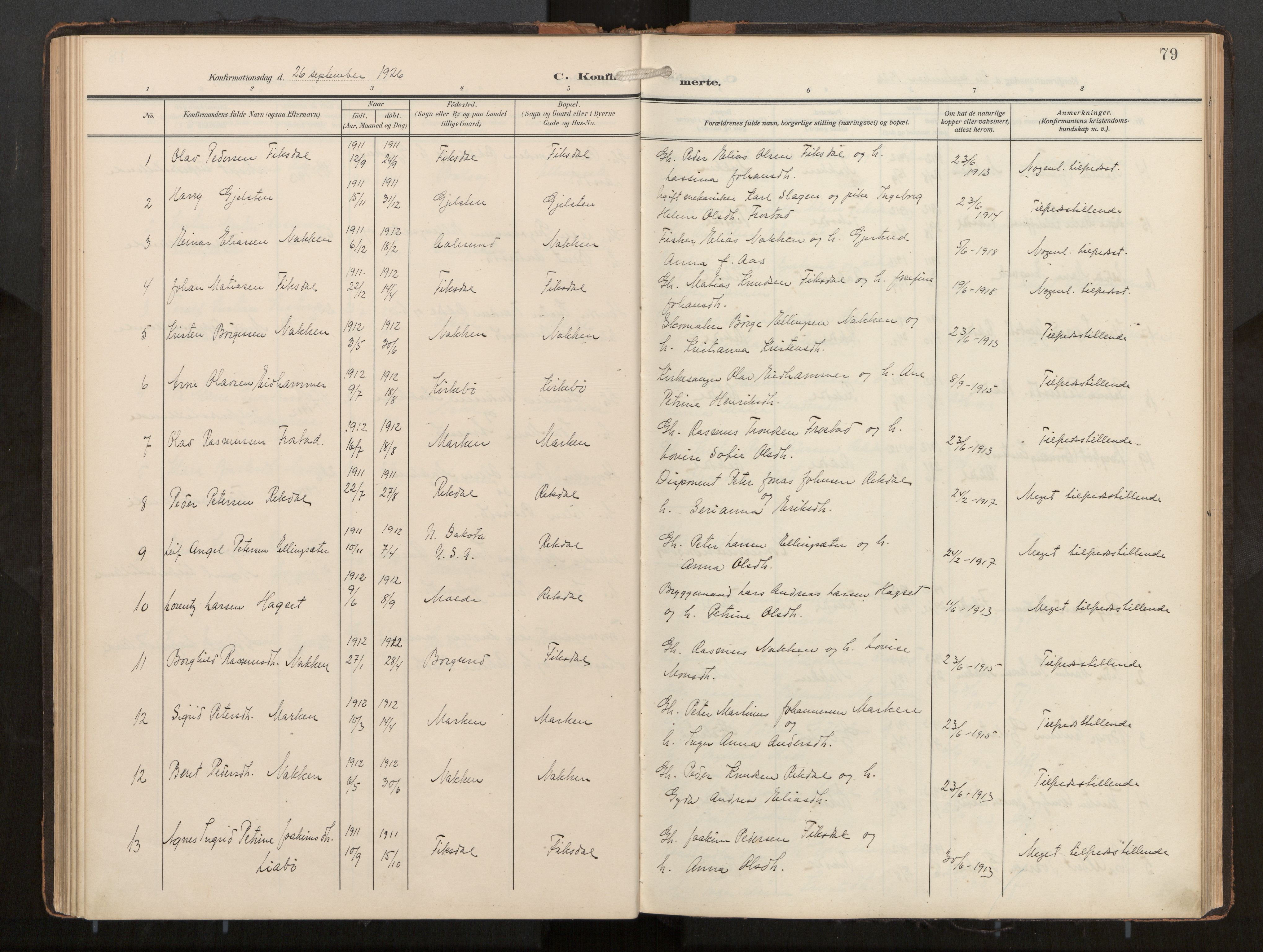 Ministerialprotokoller, klokkerbøker og fødselsregistre - Møre og Romsdal, AV/SAT-A-1454/540/L0540b: Parish register (official) no. 540A03, 1909-1932, p. 79