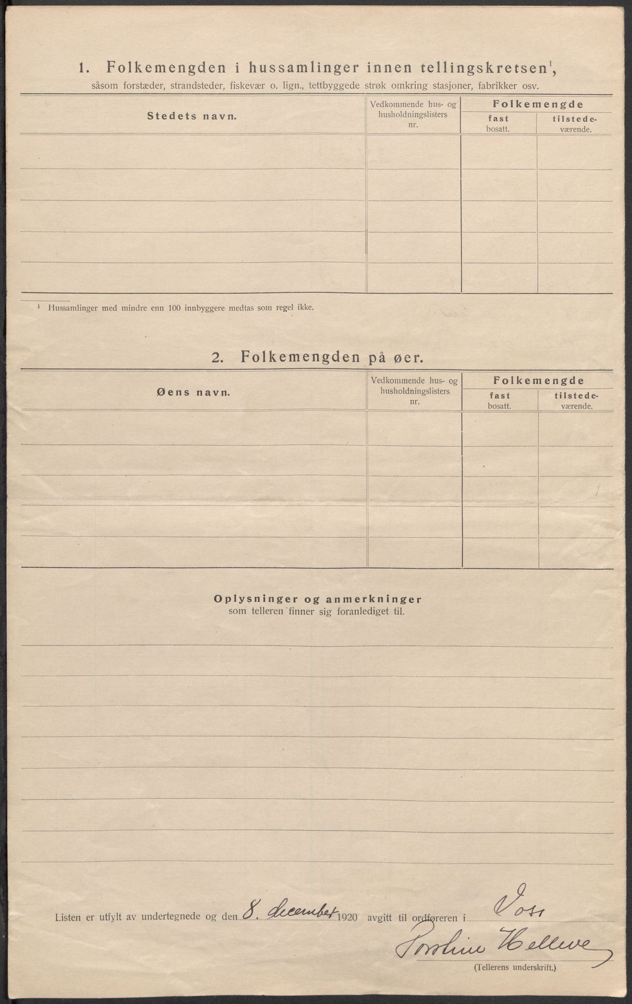 SAB, 1920 census for Voss, 1920, p. 46