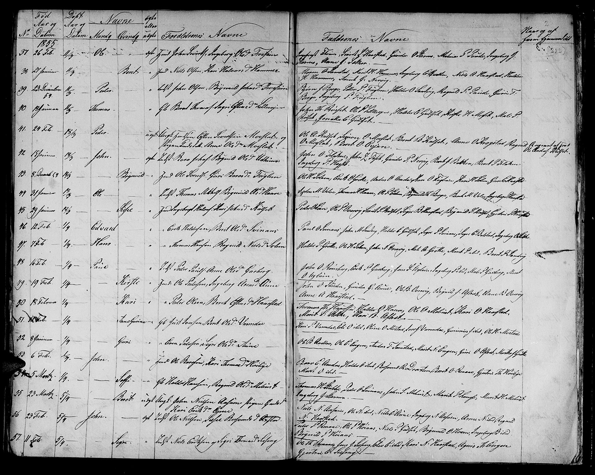 Ministerialprotokoller, klokkerbøker og fødselsregistre - Sør-Trøndelag, AV/SAT-A-1456/695/L1154: Parish register (copy) no. 695C05, 1842-1858, p. 202