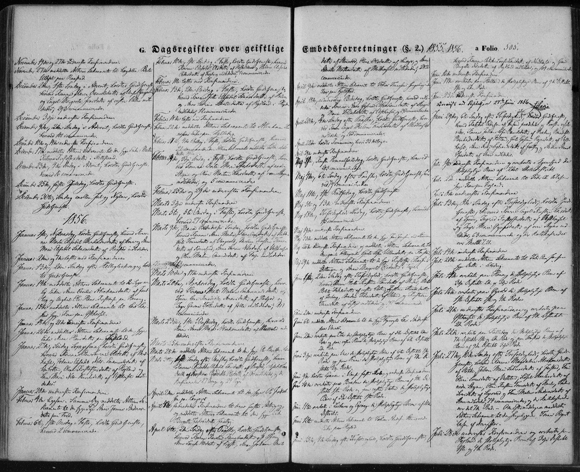 Lista sokneprestkontor, SAK/1111-0027/F/Fa/L0010: Parish register (official) no. A 10, 1846-1861, p. 505