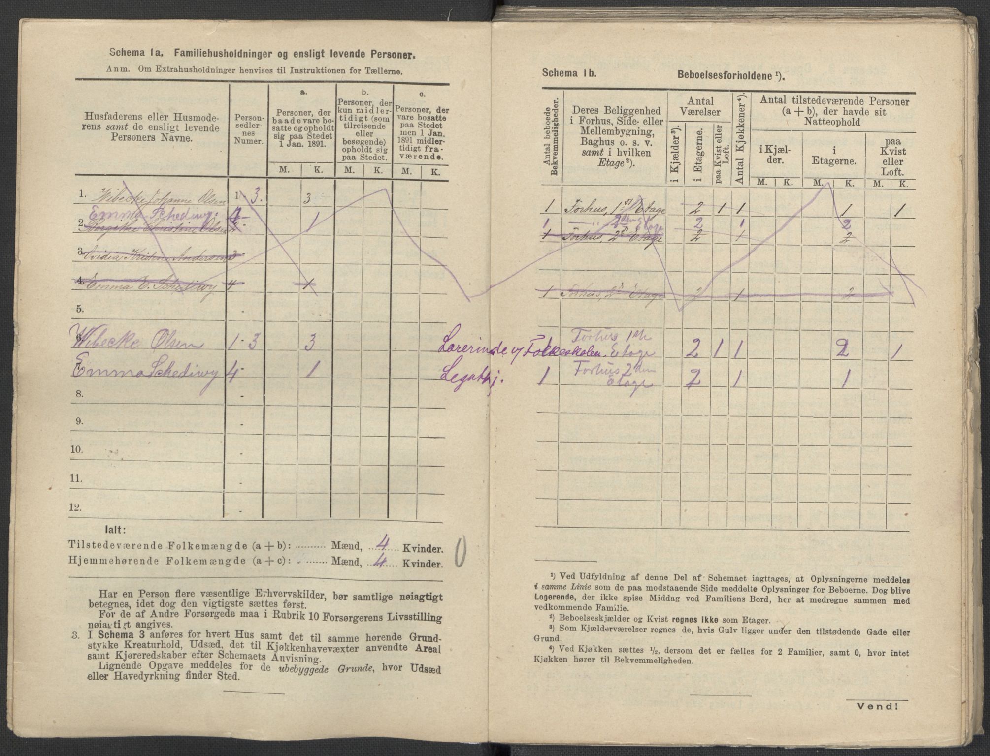 RA, 1891 Census for 1301 Bergen, 1891, p. 1343