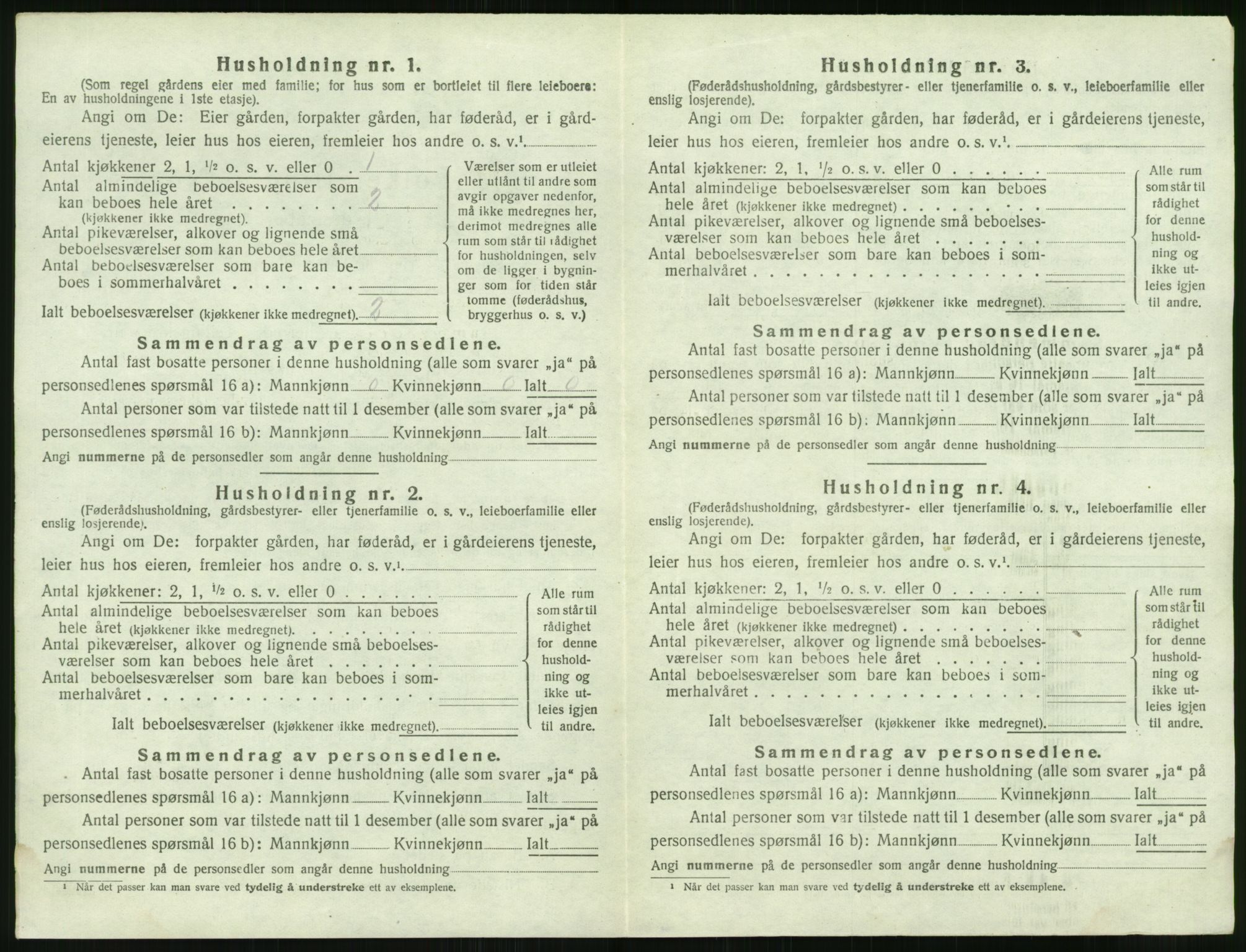 SAK, 1920 census for Øyestad, 1920, p. 1213