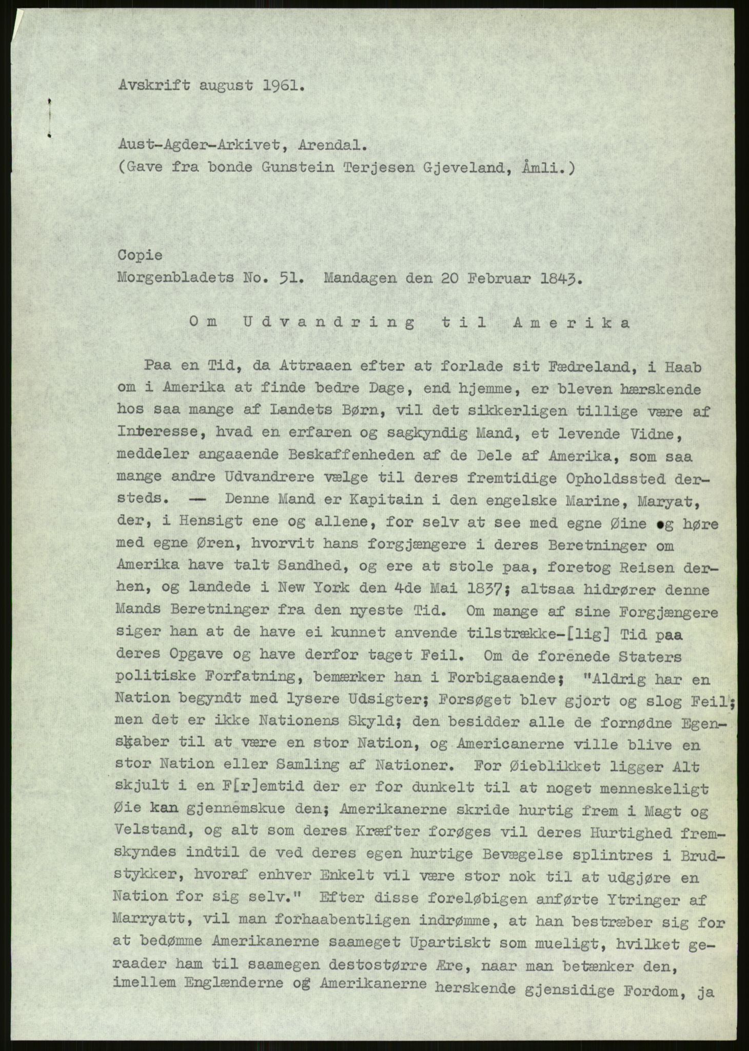 Samlinger til kildeutgivelse, Amerikabrevene, AV/RA-EA-4057/F/L0026: Innlån fra Aust-Agder: Aust-Agder-Arkivet - Erickson, 1838-1914, p. 353