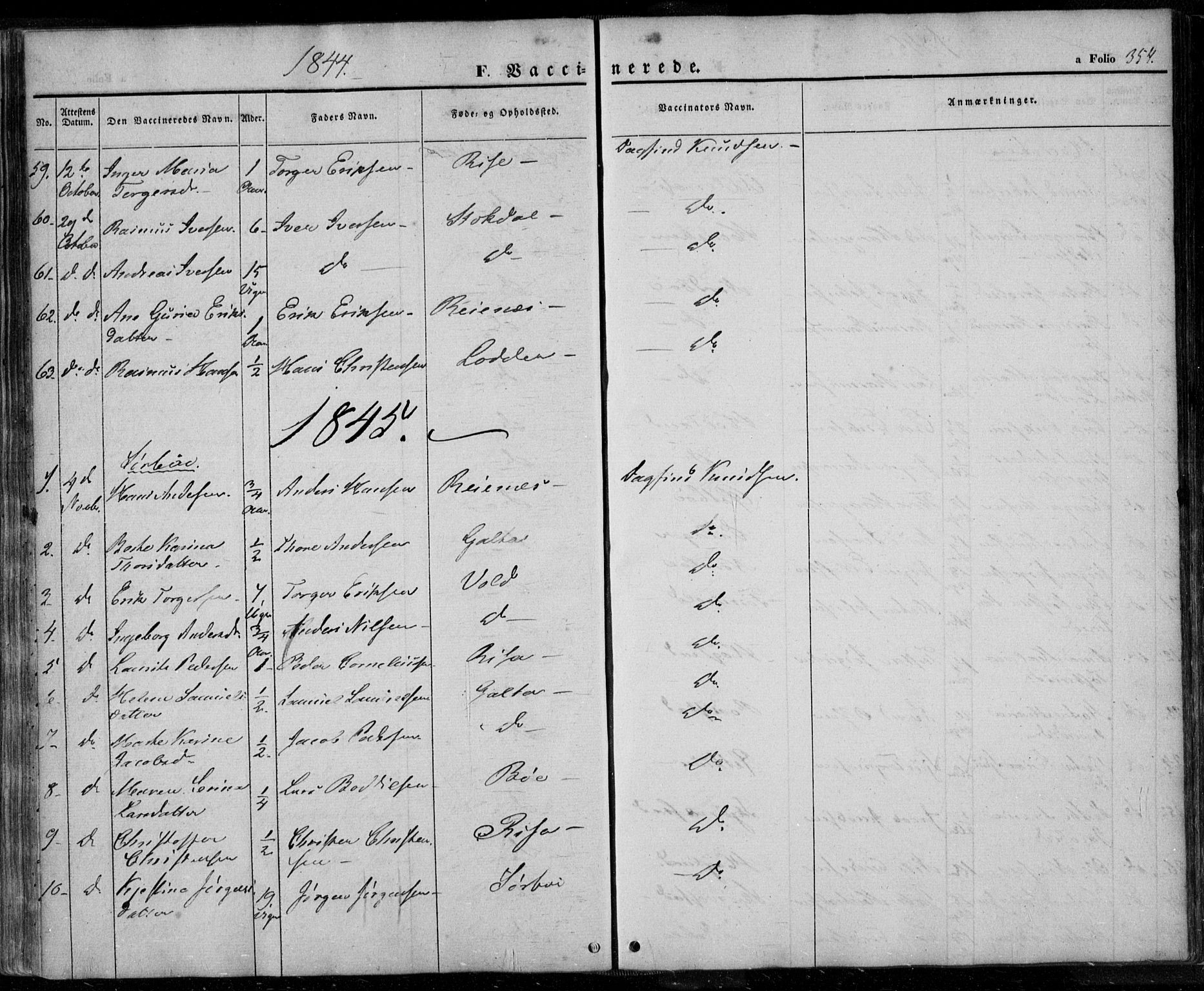 Rennesøy sokneprestkontor, SAST/A -101827/H/Ha/Haa/L0005: Parish register (official) no. A 5, 1838-1859, p. 354