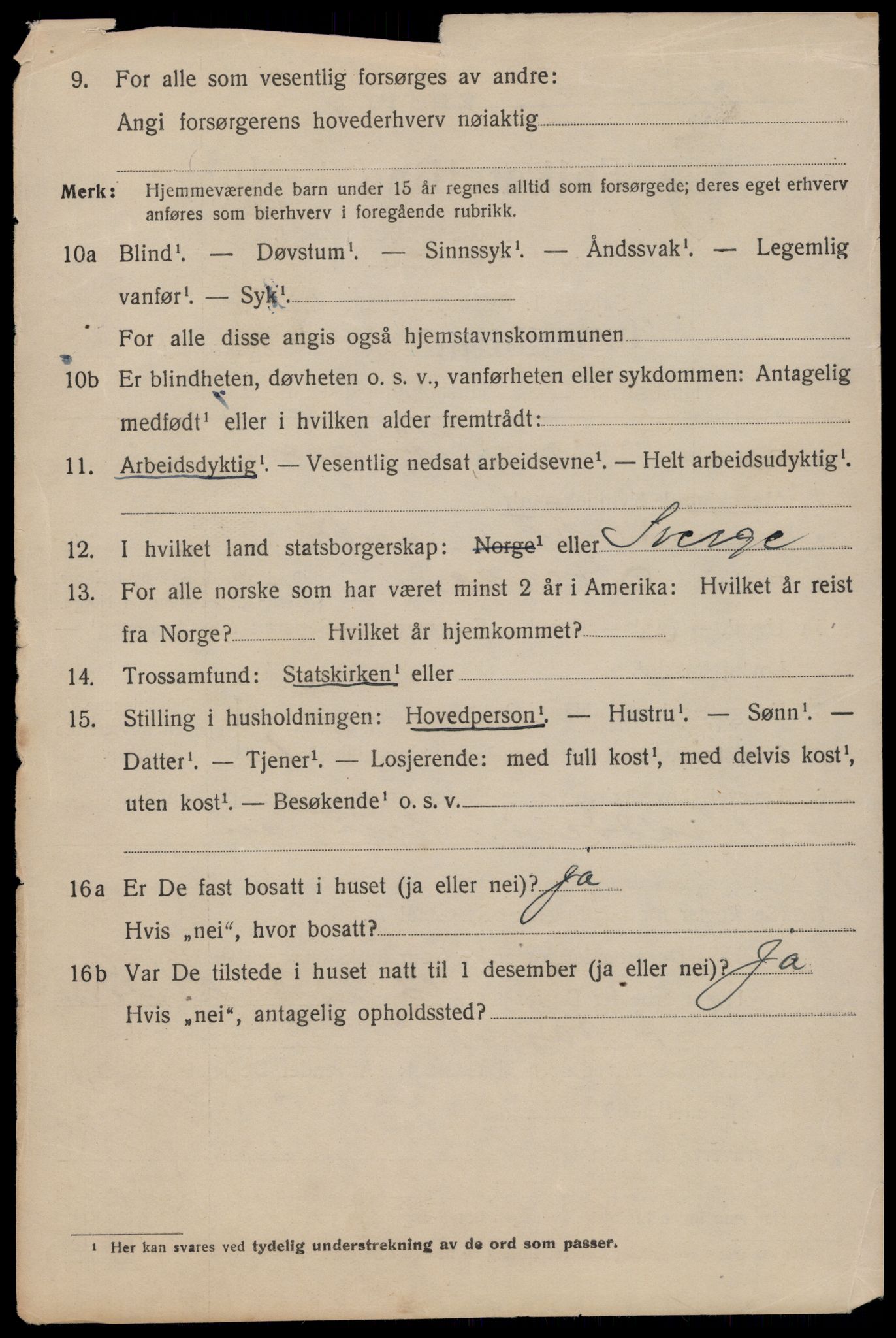 SAT, 1920 census for Trondheim, 1920, p. 127137