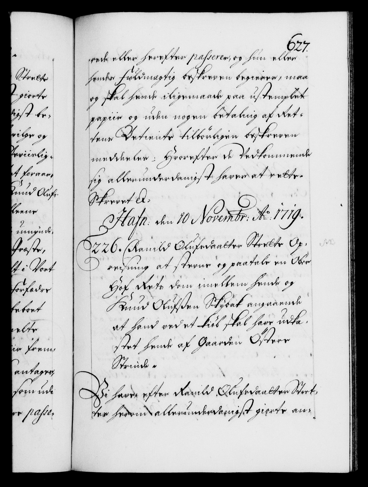 Danske Kanselli 1572-1799, AV/RA-EA-3023/F/Fc/Fca/Fcaa/L0022: Norske registre, 1716-1719, p. 627a