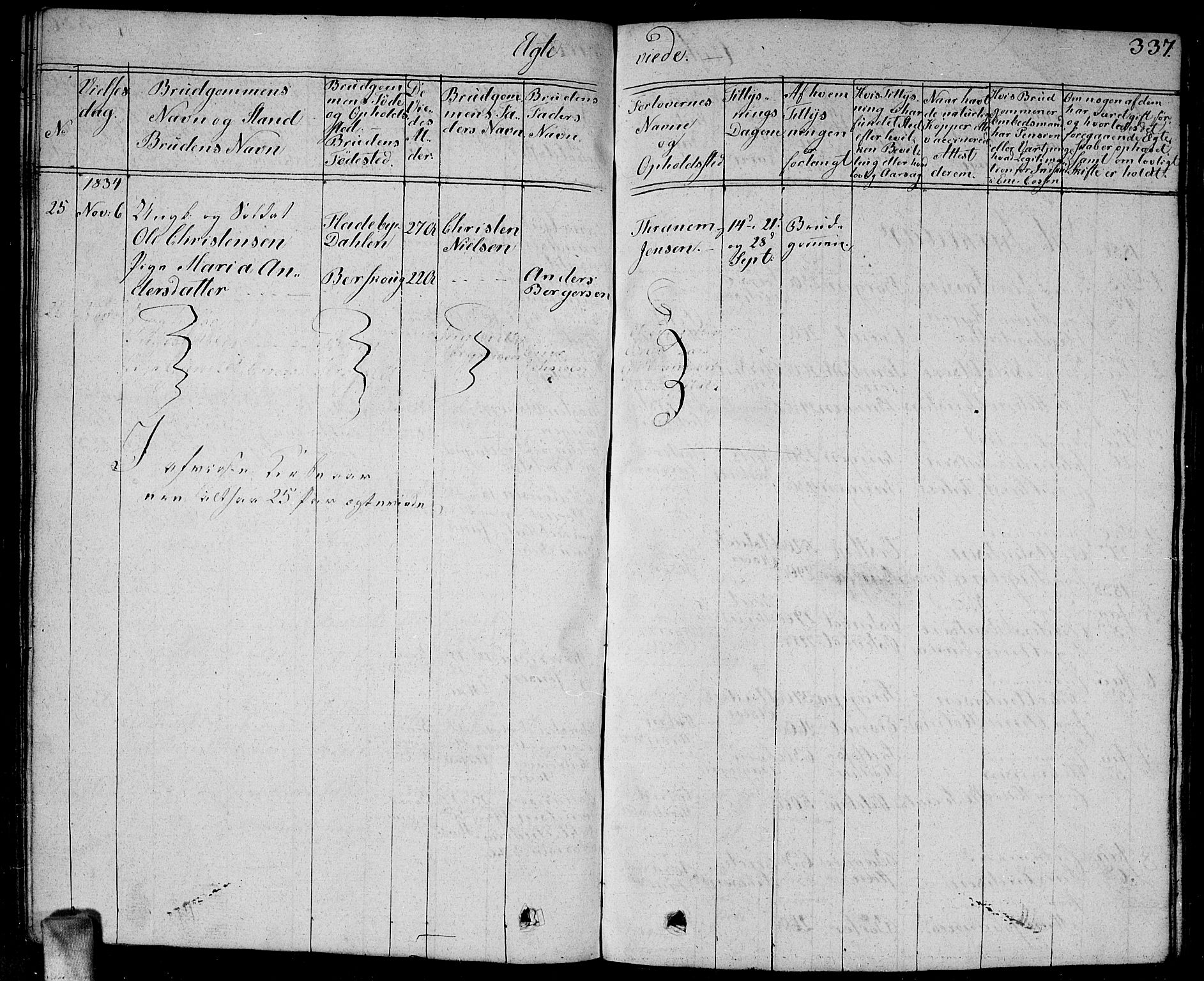 Enebakk prestekontor Kirkebøker, SAO/A-10171c/G/Ga/L0003: Parish register (copy) no. I 3, 1833-1849, p. 337