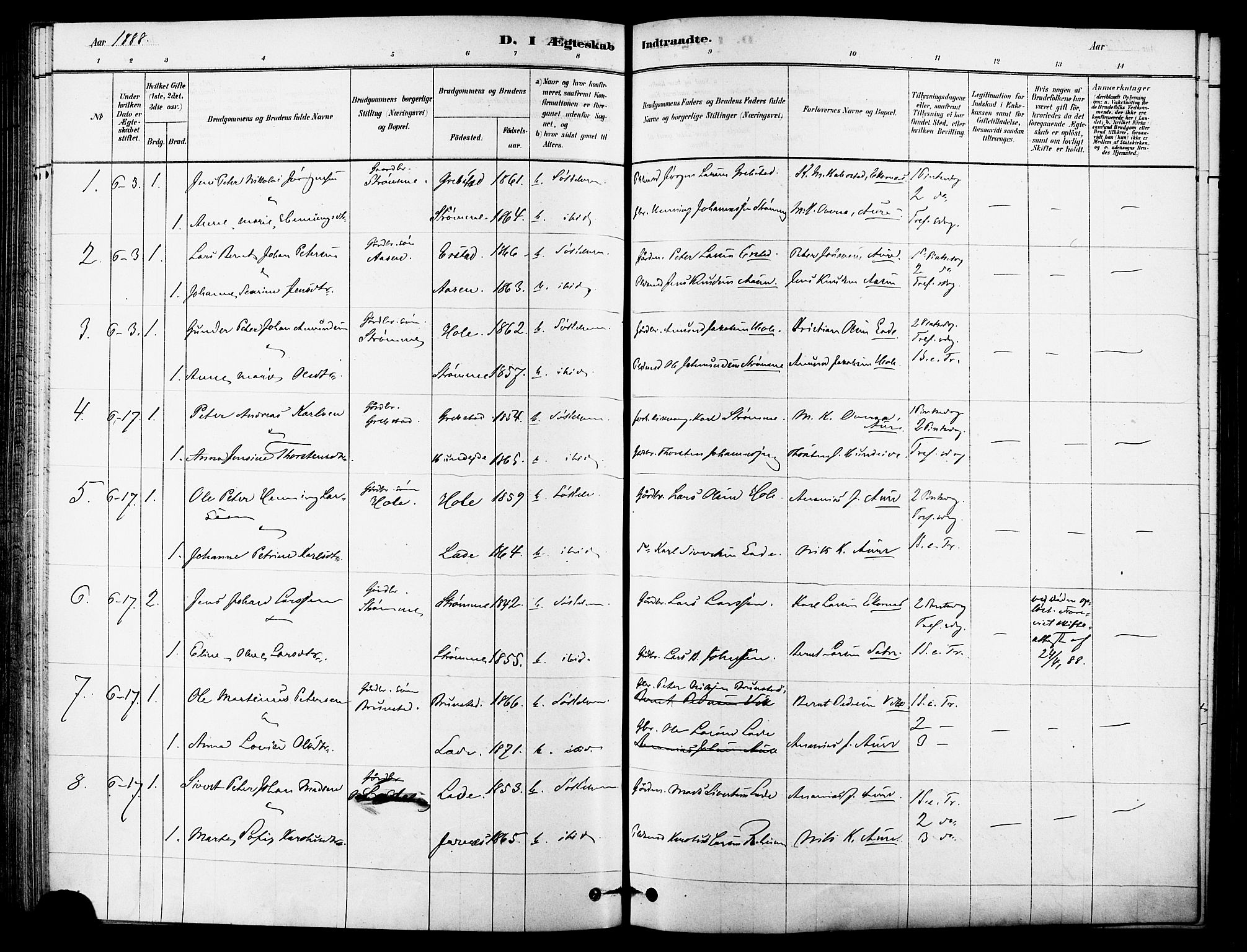 Ministerialprotokoller, klokkerbøker og fødselsregistre - Møre og Romsdal, AV/SAT-A-1454/523/L0334: Parish register (official) no. 523A01, 1878-1891