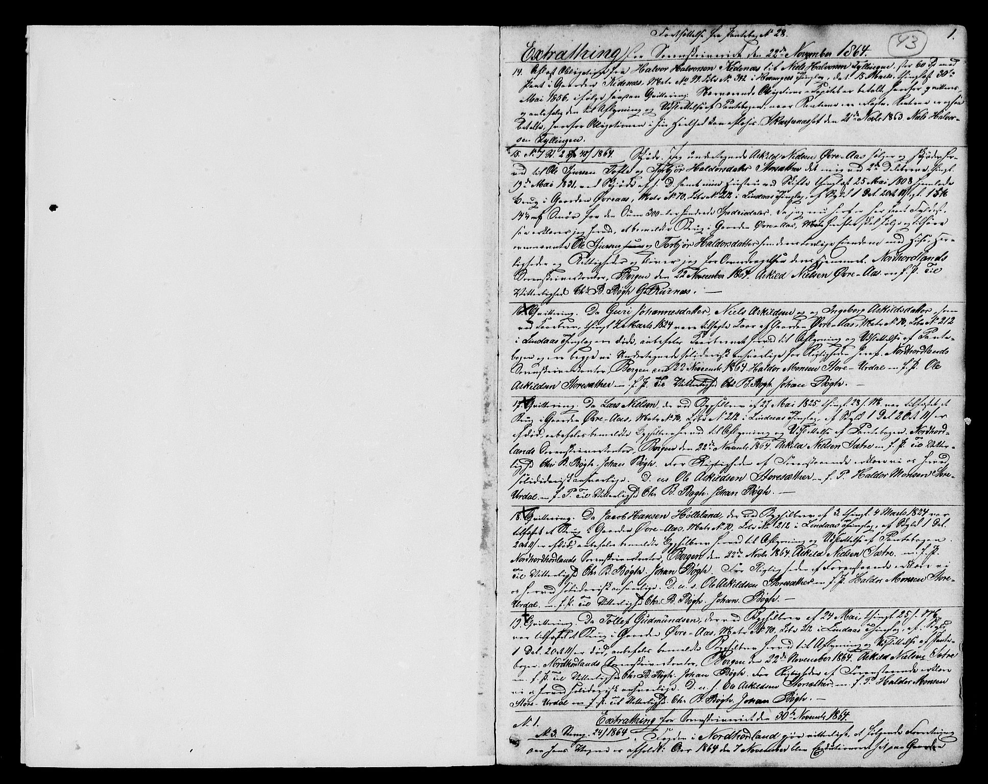 Nordhordland sorenskrivar, SAB/A-2901/1/G/Gb/Gba/L0029: Mortgage book no. II.B.a.29, 1864-1867, p. 0-1