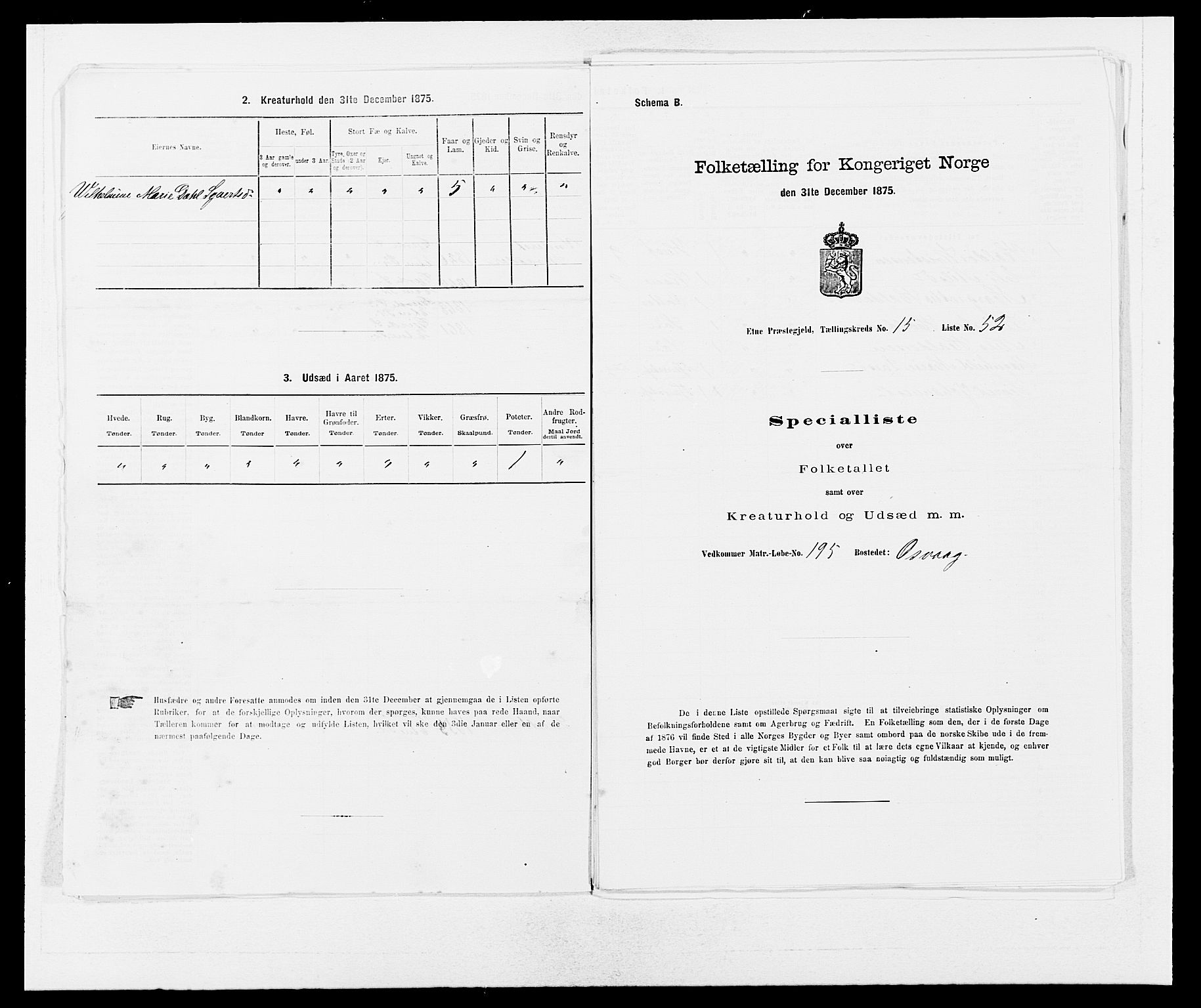 SAB, 1875 census for 1211P Etne, 1875, p. 1006