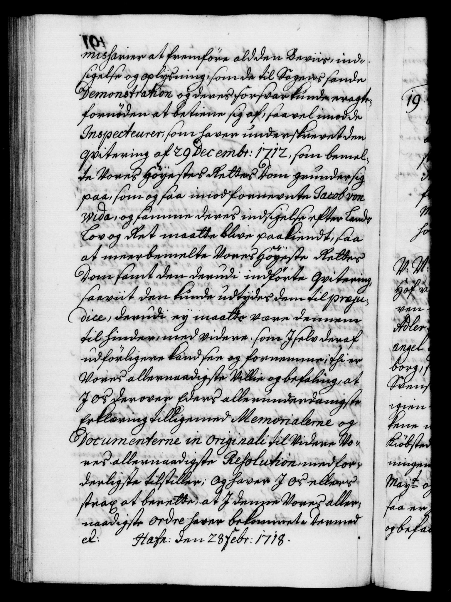 Danske Kanselli 1572-1799, AV/RA-EA-3023/F/Fc/Fca/Fcab/L0020: Norske tegnelser, 1715-1718, p. 491b