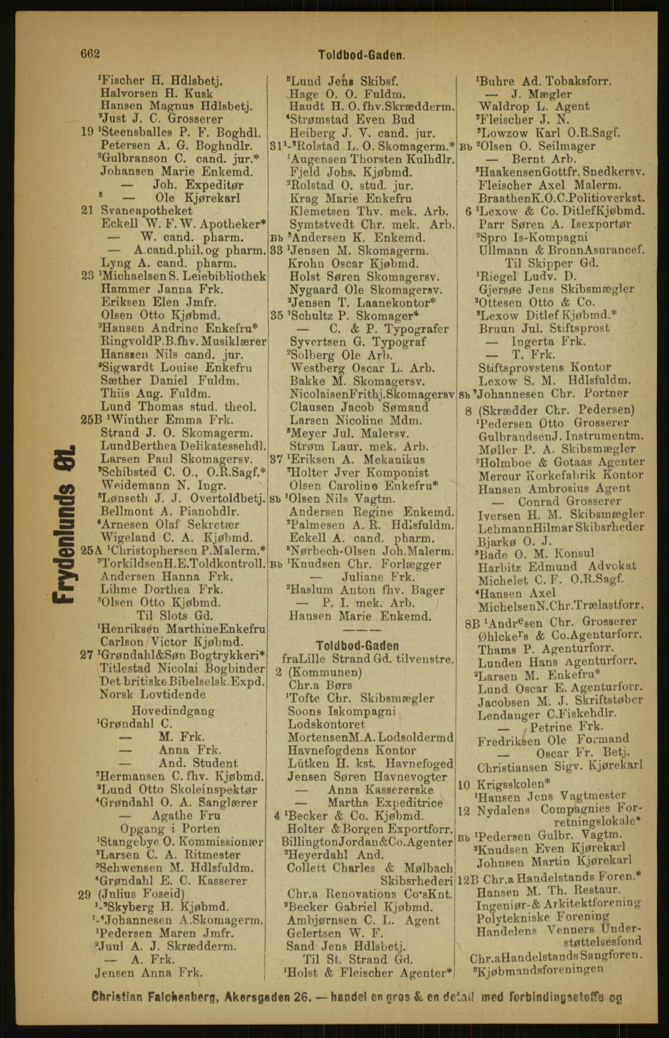 Kristiania/Oslo adressebok, PUBL/-, 1891, p. 662