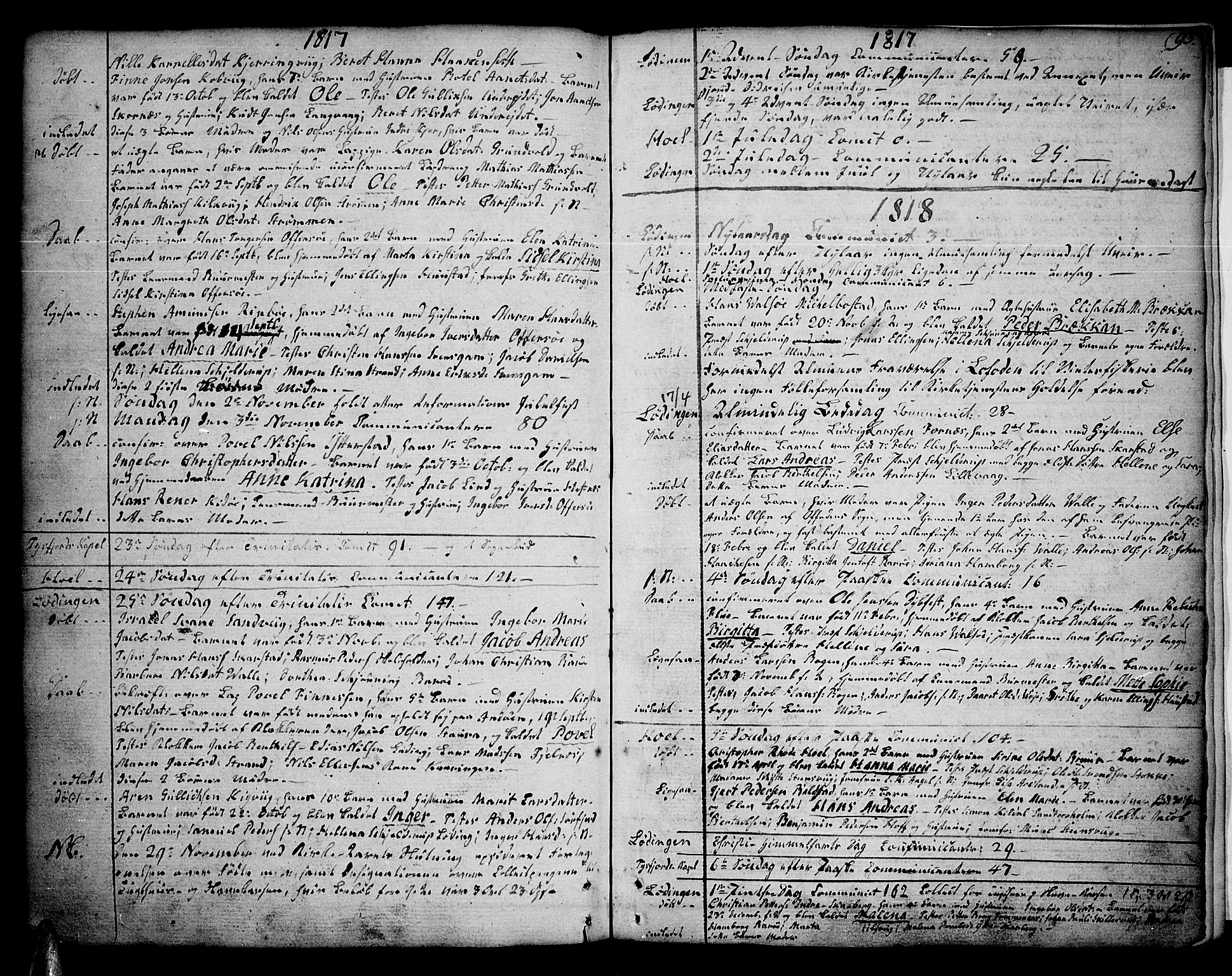 Ministerialprotokoller, klokkerbøker og fødselsregistre - Nordland, AV/SAT-A-1459/872/L1031: Parish register (official) no. 872A06, 1787-1829, p. 93