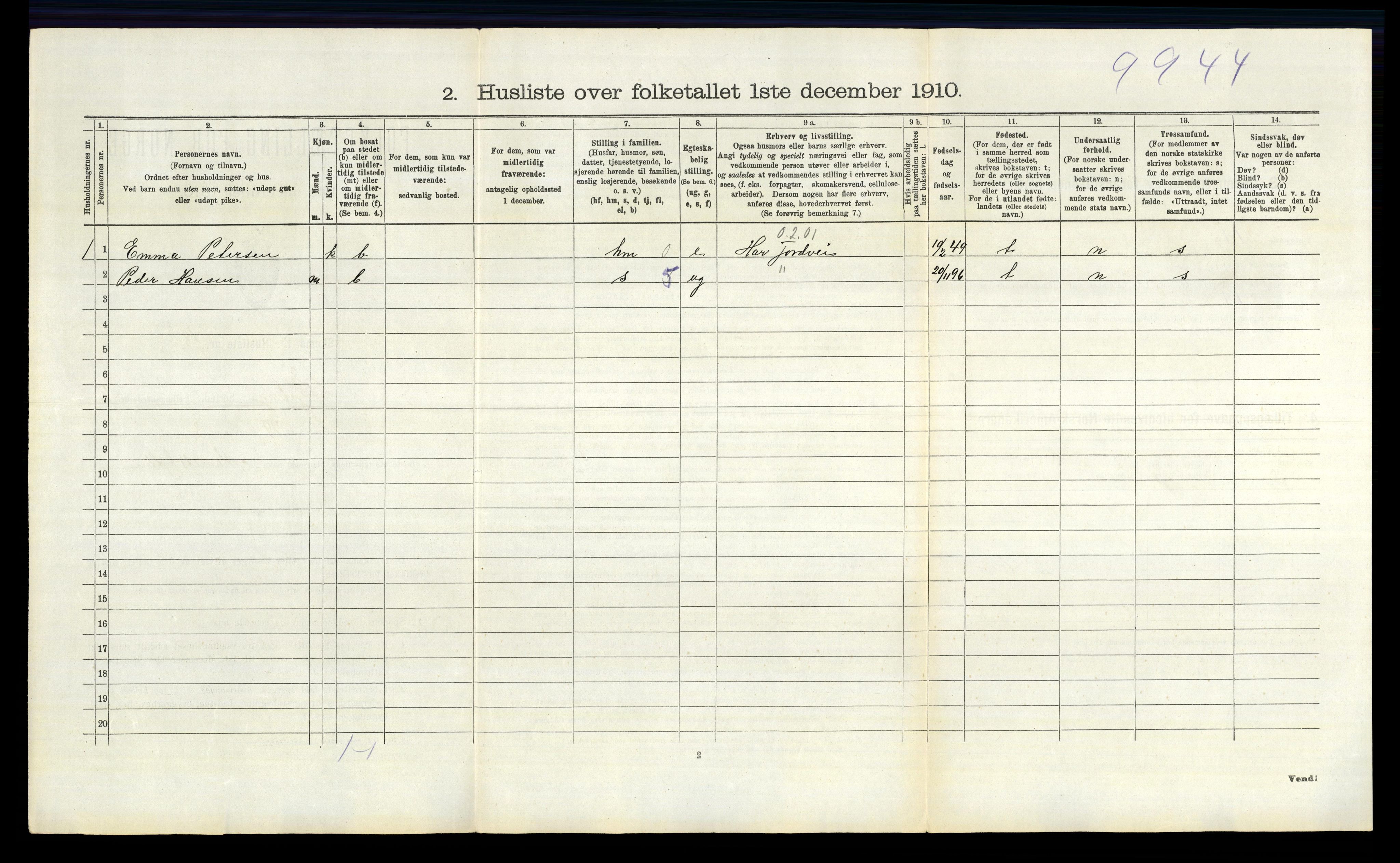 RA, 1910 census for Skjeberg, 1910, p. 1079