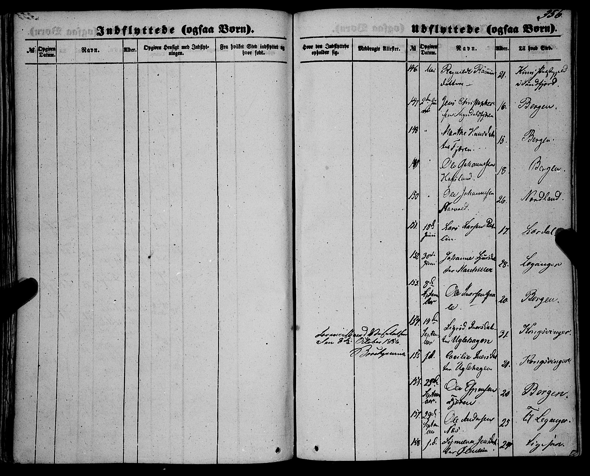 Sogndal sokneprestembete, AV/SAB-A-81301/H/Haa/Haaa/L0012II: Parish register (official) no. A 12II, 1847-1877, p. 356