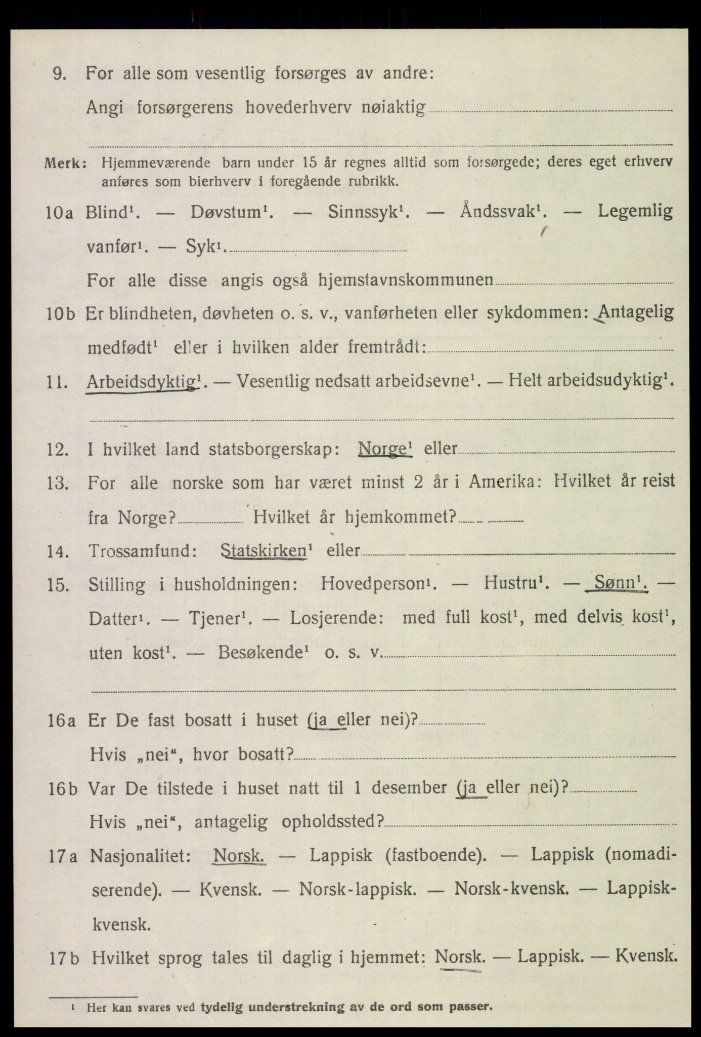 SAT, 1920 census for Grong, 1920, p. 6714