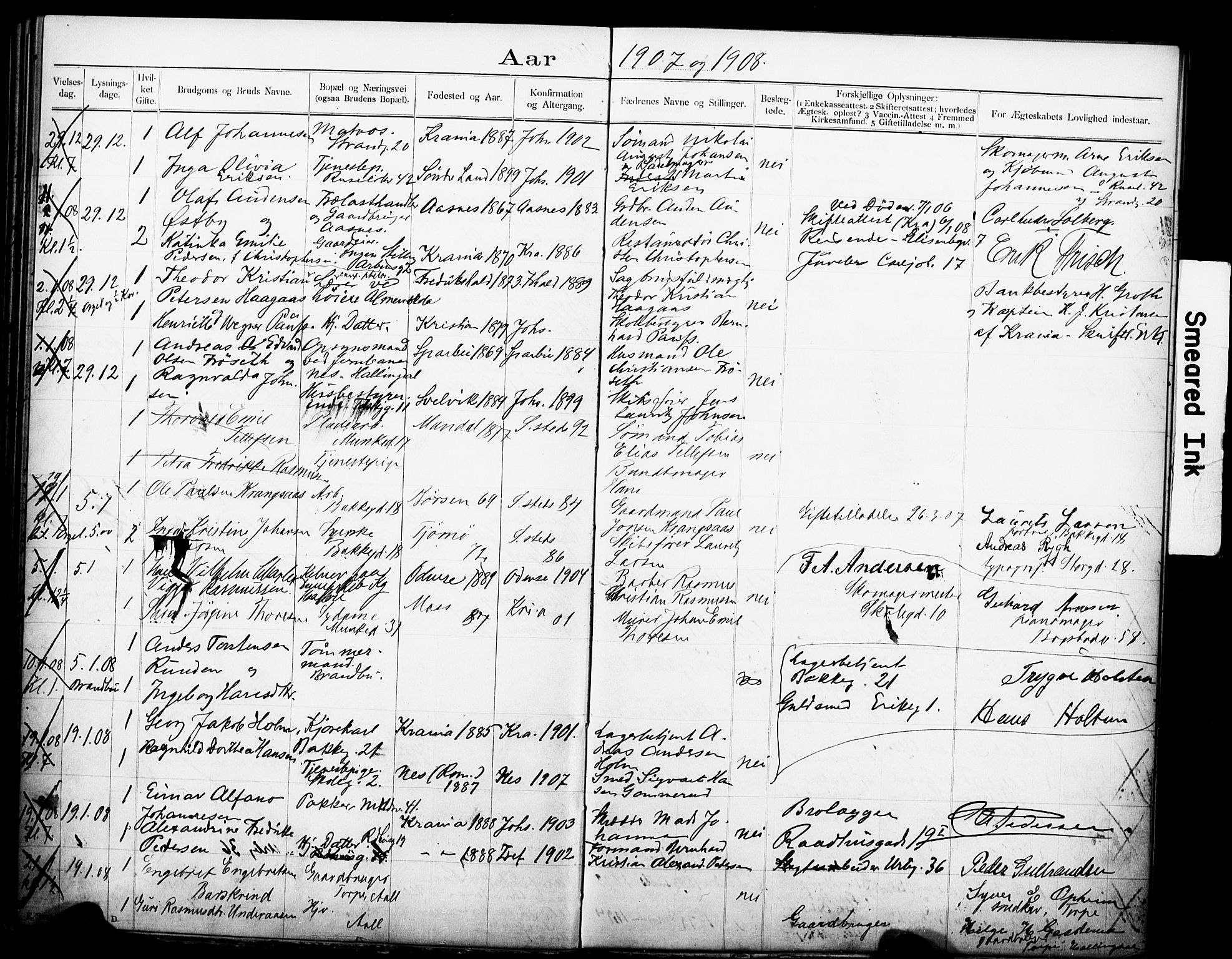 Johannes prestekontor Kirkebøker, SAO/A-10852/H/Ha/L0004: Banns register no. 4, 1900-1912