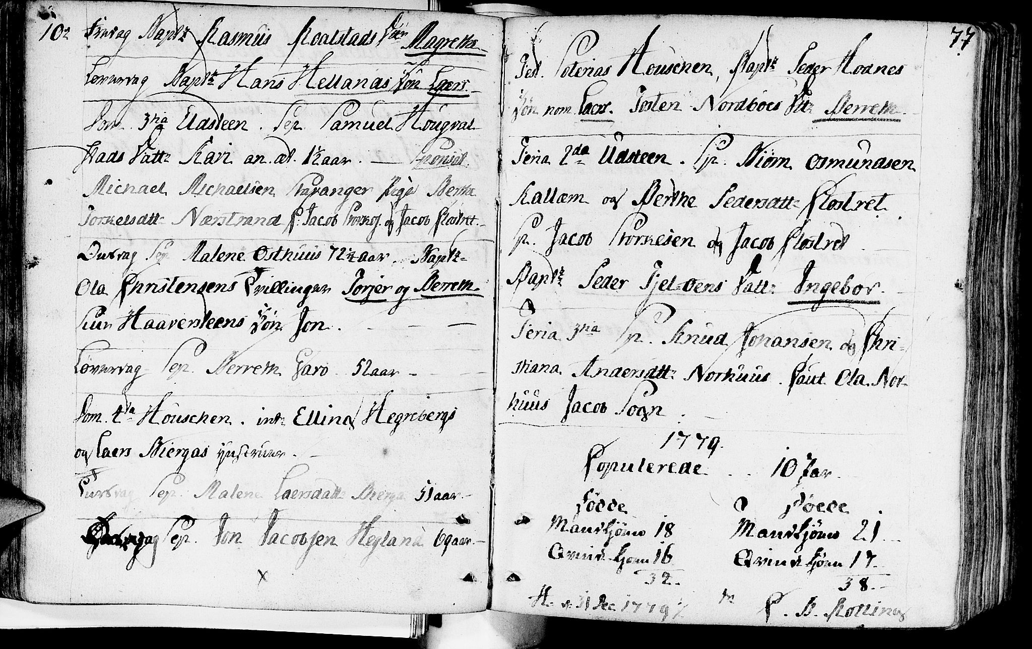 Rennesøy sokneprestkontor, SAST/A -101827/H/Ha/Haa/L0003: Parish register (official) no. A 3, 1772-1815, p. 77