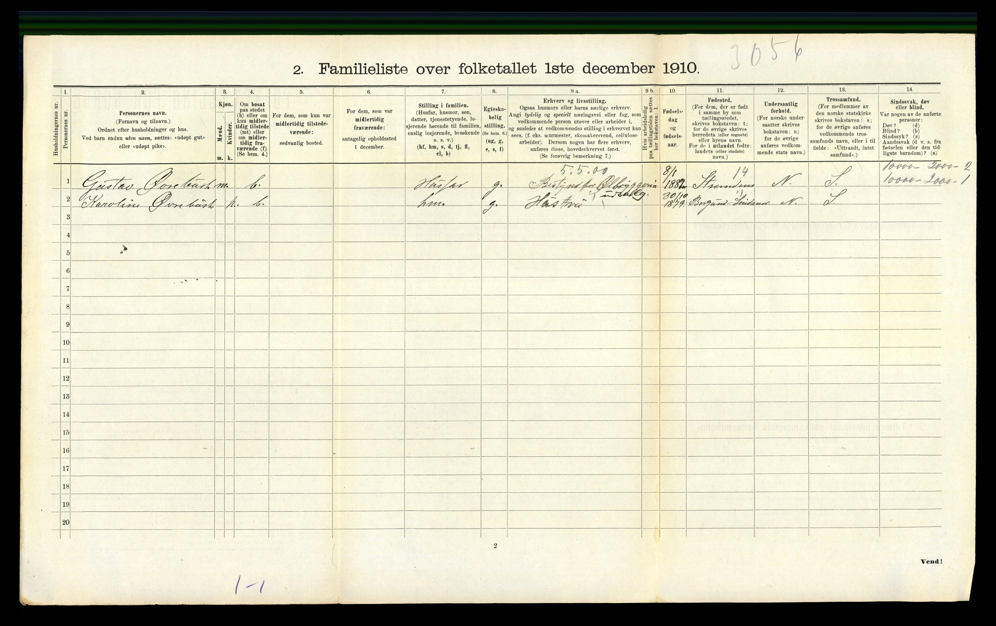 RA, 1910 census for Ålesund, 1910, p. 6910