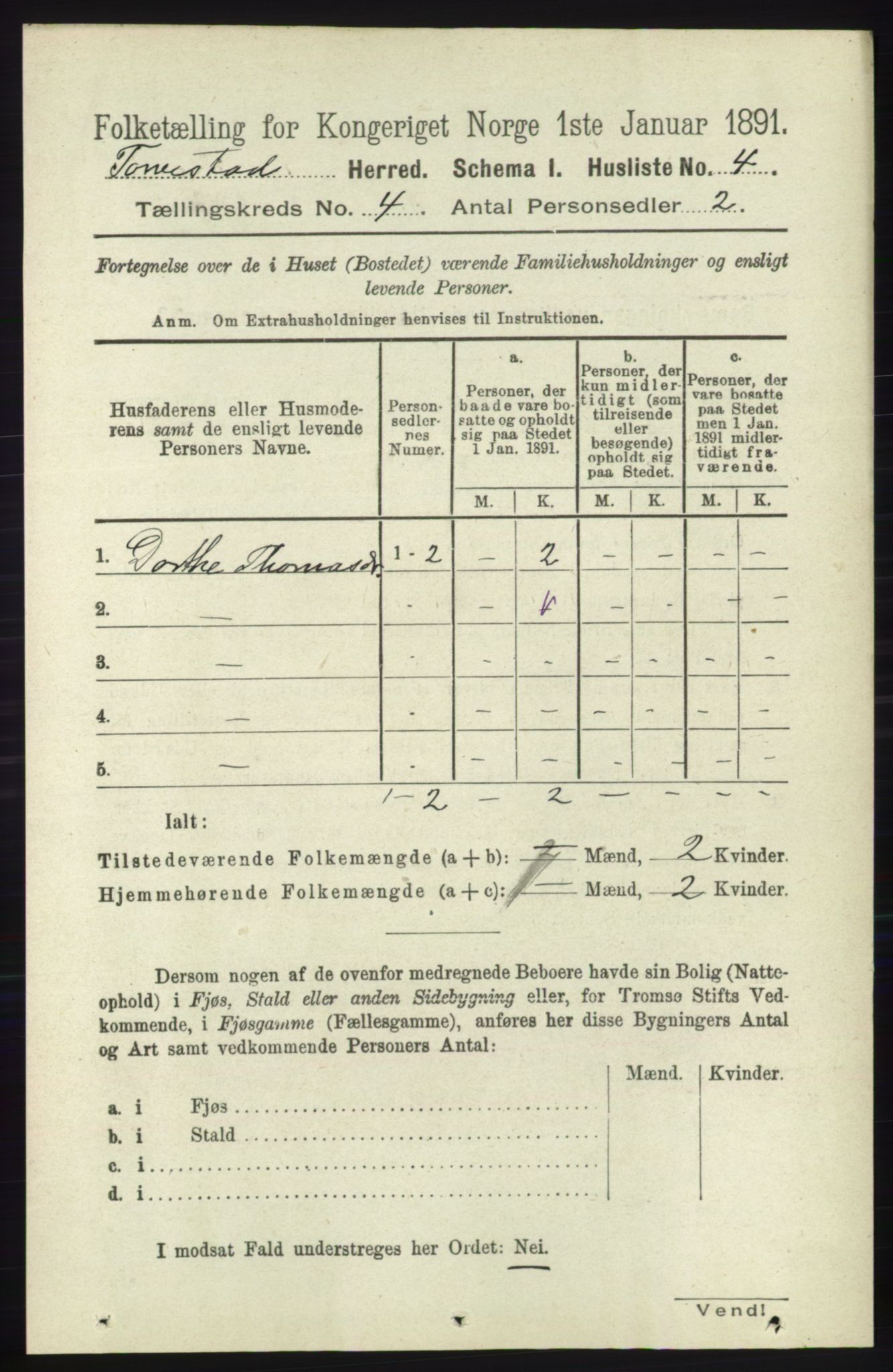 RA, 1891 census for 1152 Torvastad, 1891, p. 1425