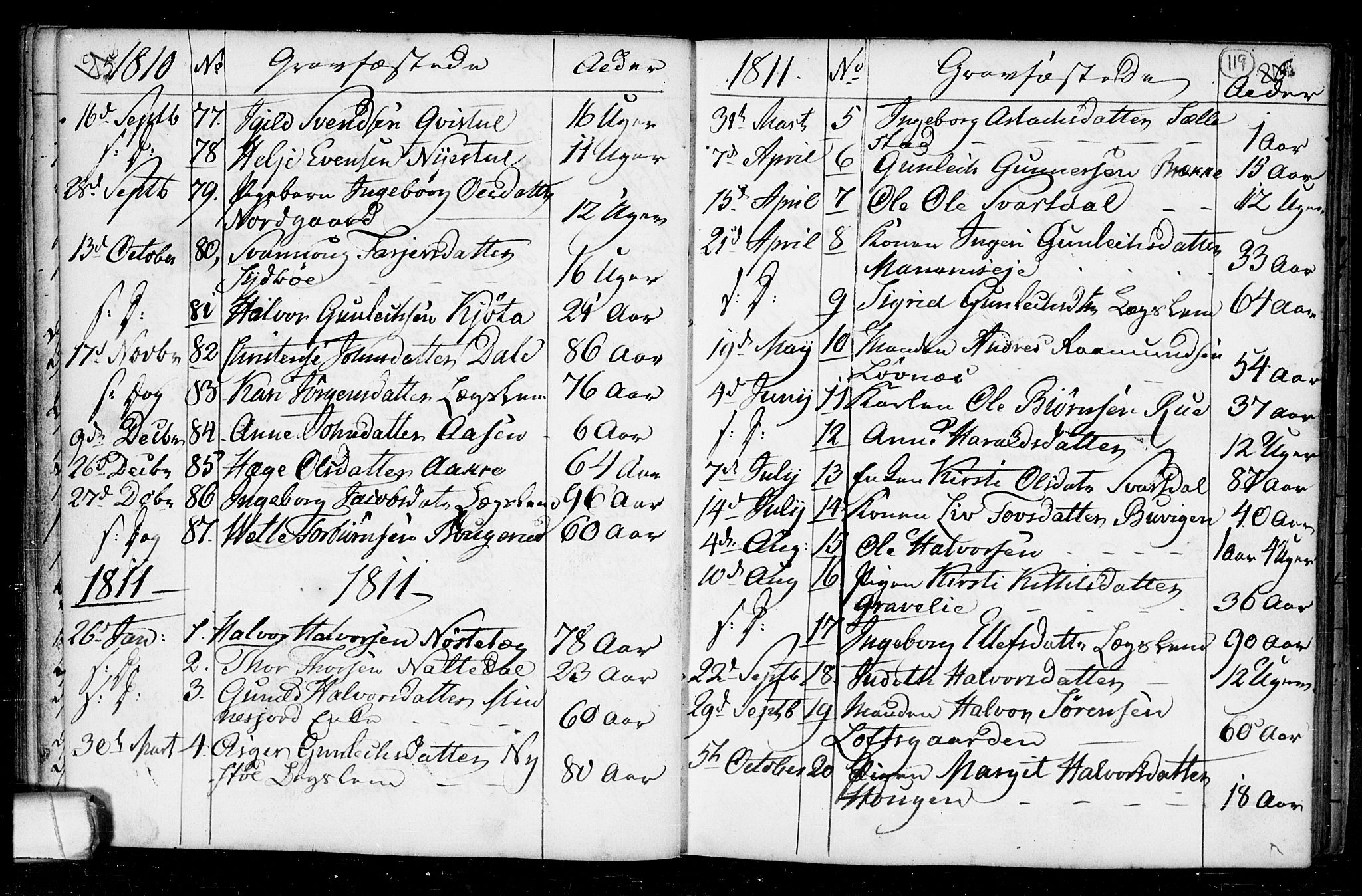 Seljord kirkebøker, SAKO/A-20/F/Fa/L0008: Parish register (official) no. I 8, 1755-1814, p. 119
