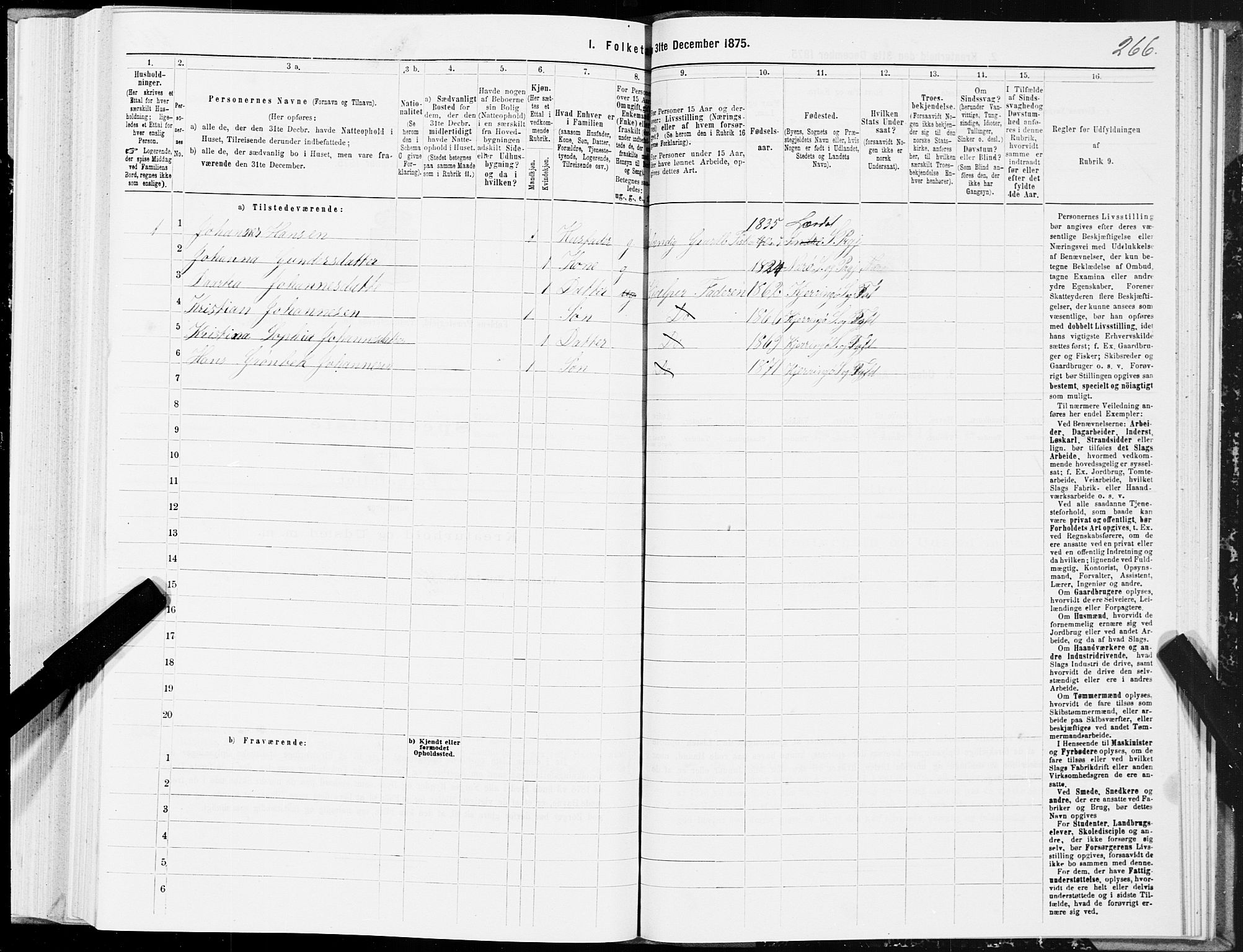 SAT, 1875 census for 1845P Folda, 1875, p. 3266