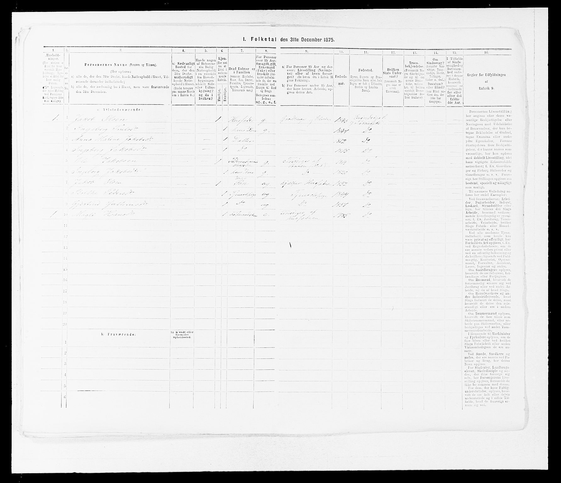 SAB, 1875 census for 1411P Eivindvik, 1875, p. 115